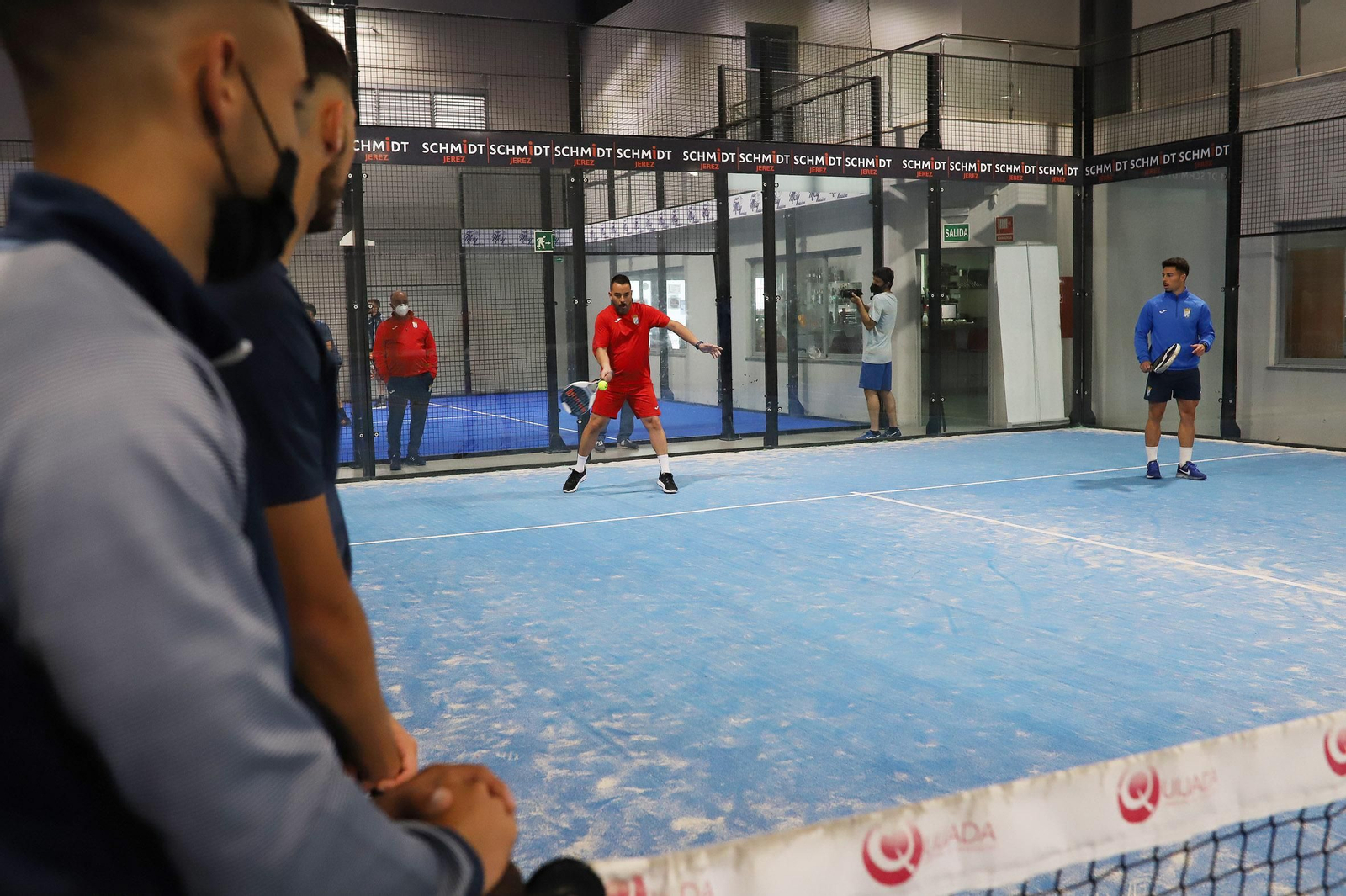 Imágenes del entrenamiento del Xerez CD en Pádel Extreme