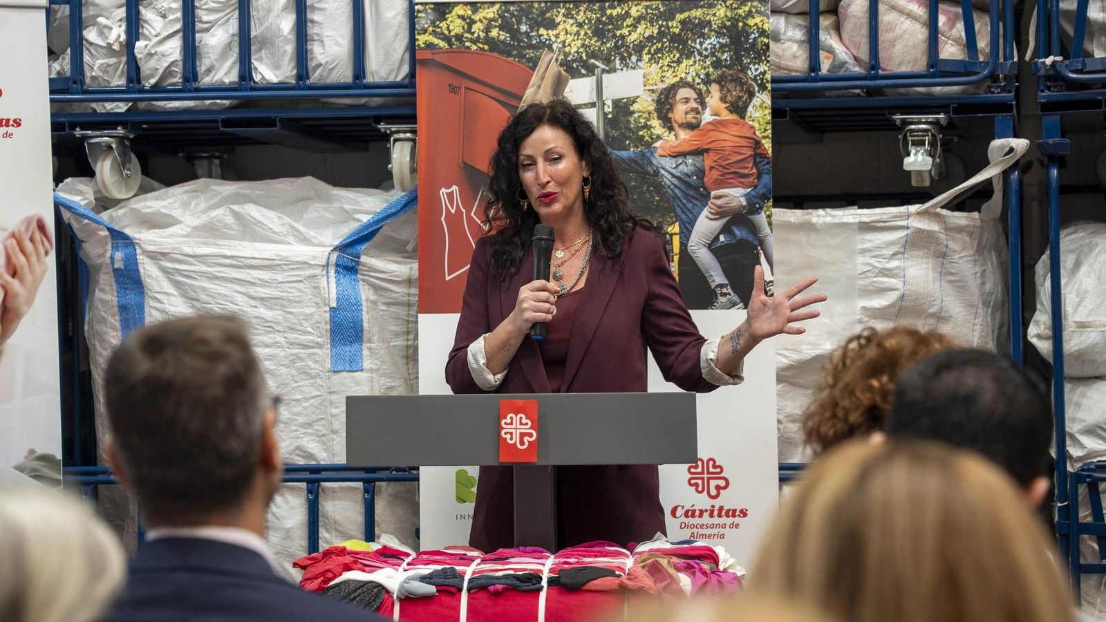 María del Mar Vázquez en el aniversario de Cáritas Koopera.