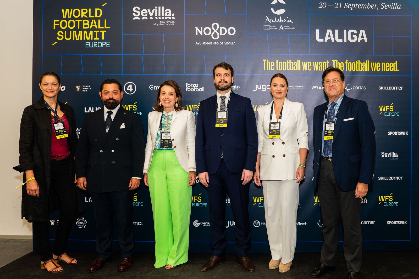 Inauguración del World Footbal Summit en Sevilla.