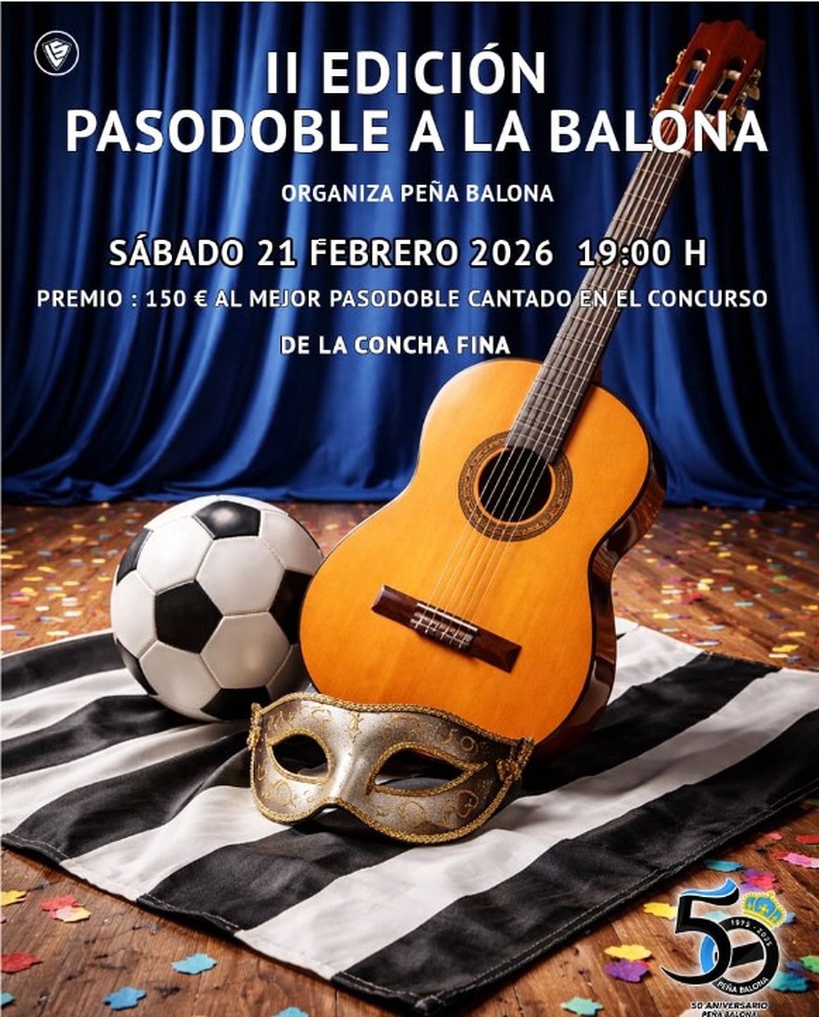 El cartel anunciador del concurso de pasobles de la Peña Balona