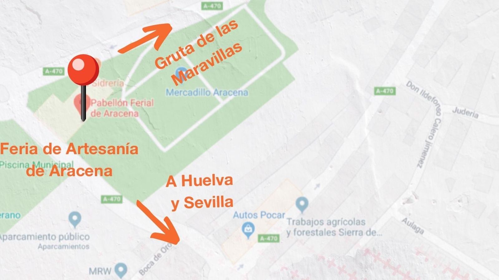 Mapa de localización de la Feria de Artesanía