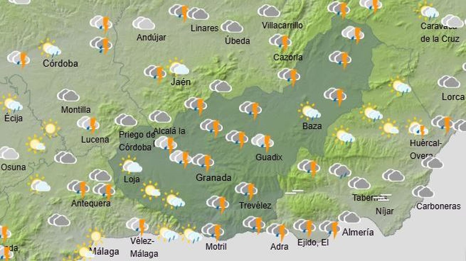 El Tiempo en Granada el 6 de febrero de 2025