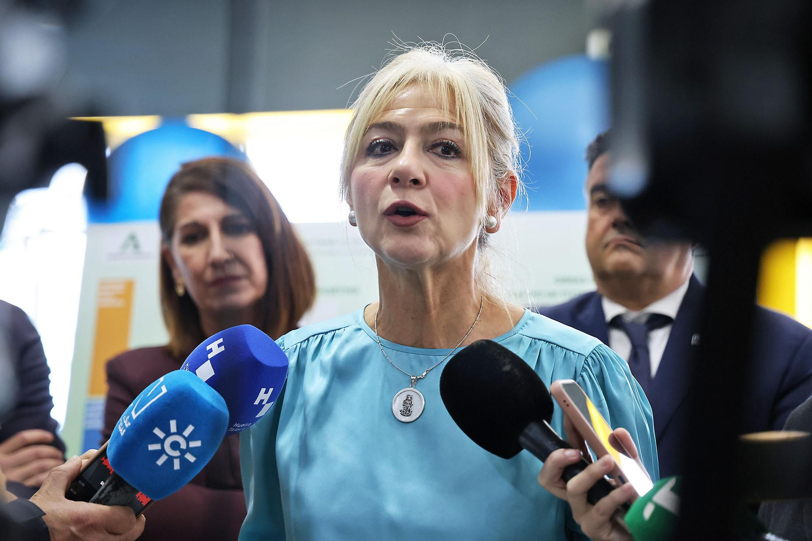 Imágenes de la visita a las obras de la Ciudad Deportiva de Huelva