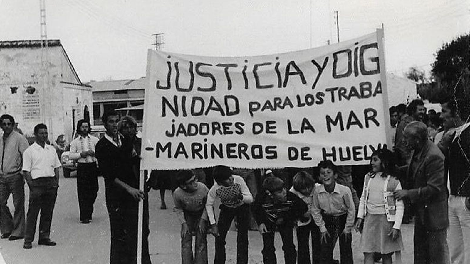 Imagen de una de las movilizaciones de marineros de Huelva apoyadas por Ignacio Palacios. Imagen de una de las movilizaciones de marineros de Huelva apoyadas por Ignacio Palacios.