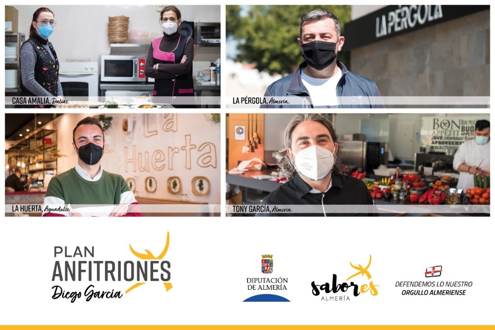 Casa Amalia, Huerta Gastro Art, La Pérgola y Espacio Gastronómico Tony García, entre los anfitriones