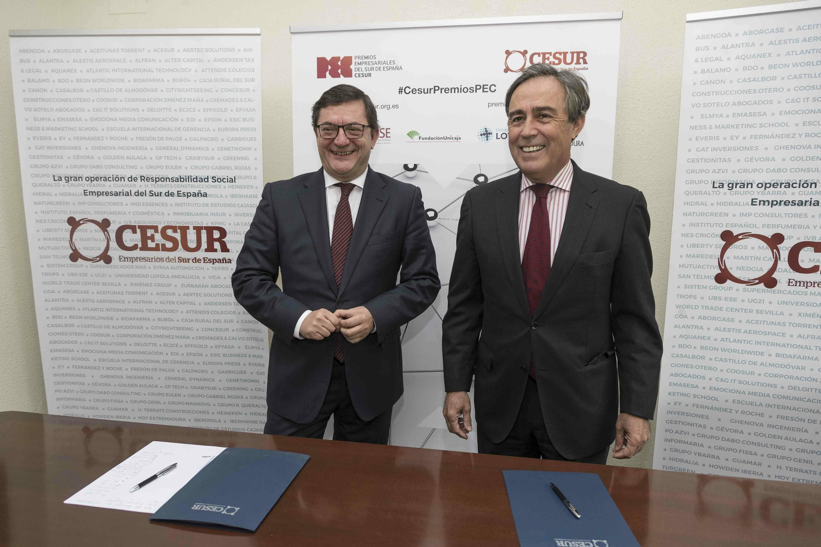 Fernando Seco, vicepresidente ejecutivo, y Ricardo Pumar, presidente de Cesur.