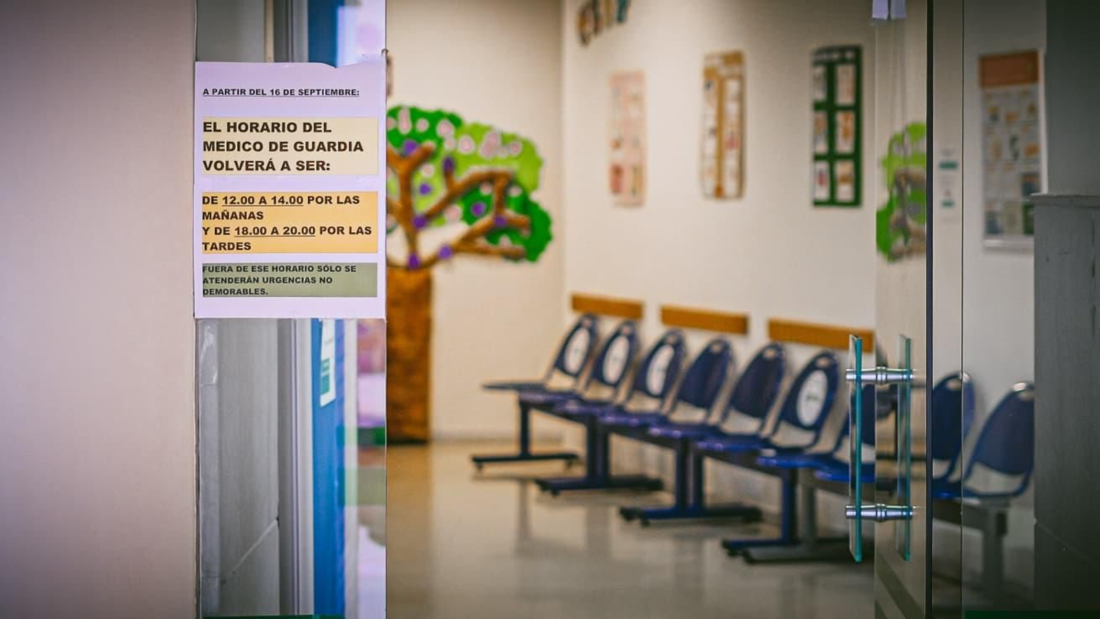 Una sala del centro de salud de Loreto, en Cádiz, en una imagen tomada esta mañana.