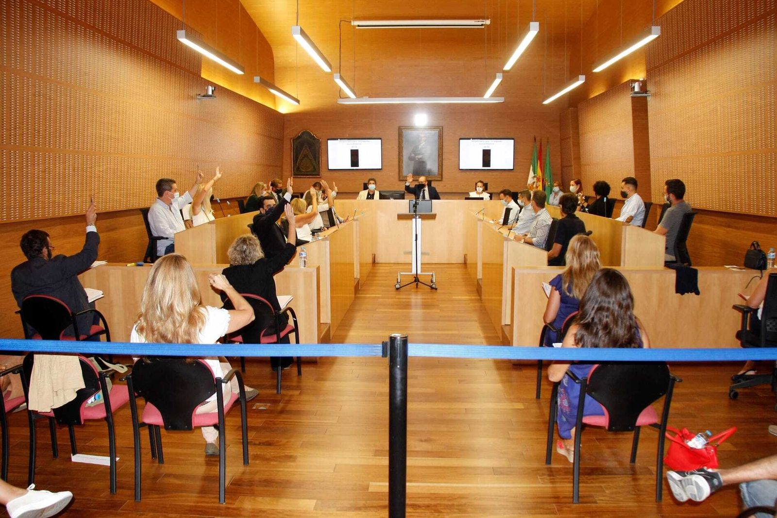 Una imagen del pleno del pasado jueves, donde se rechazó el estudio.