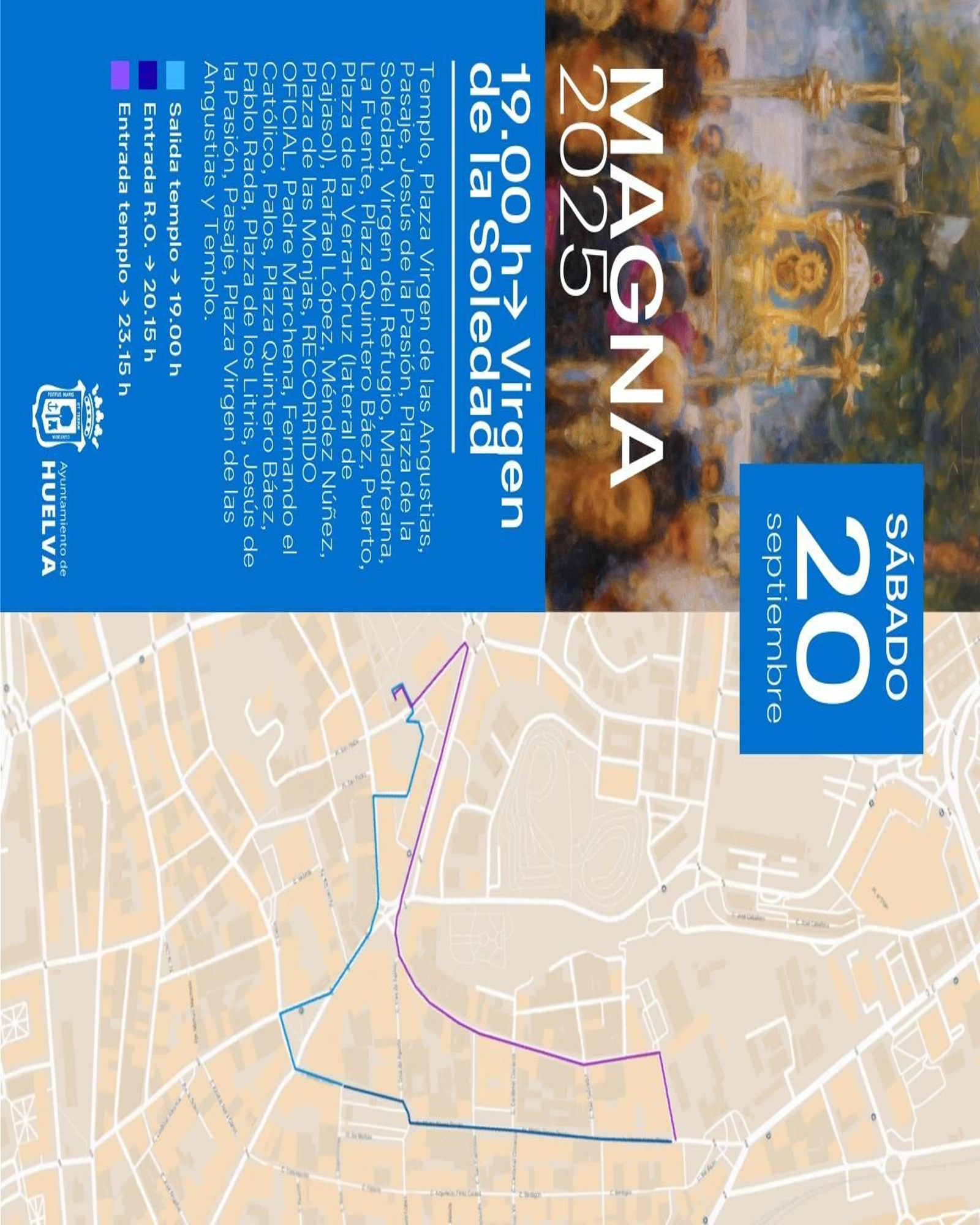 Recorrido de la Soledad en la Magna Mariana de Huelva.