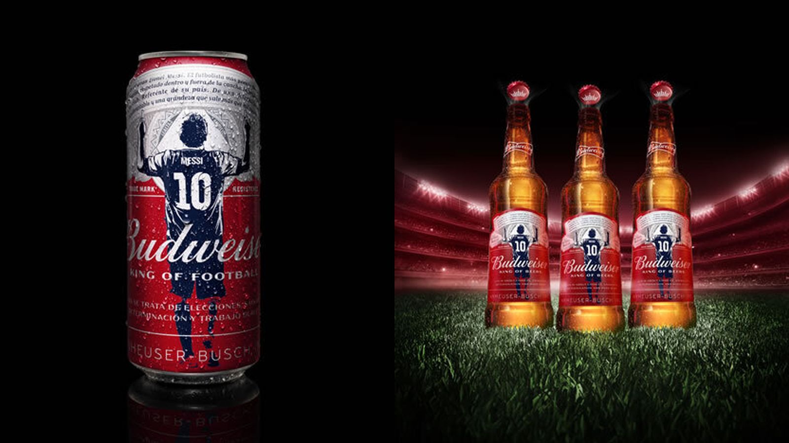 La cerveza con el diseño en honor al futbolista