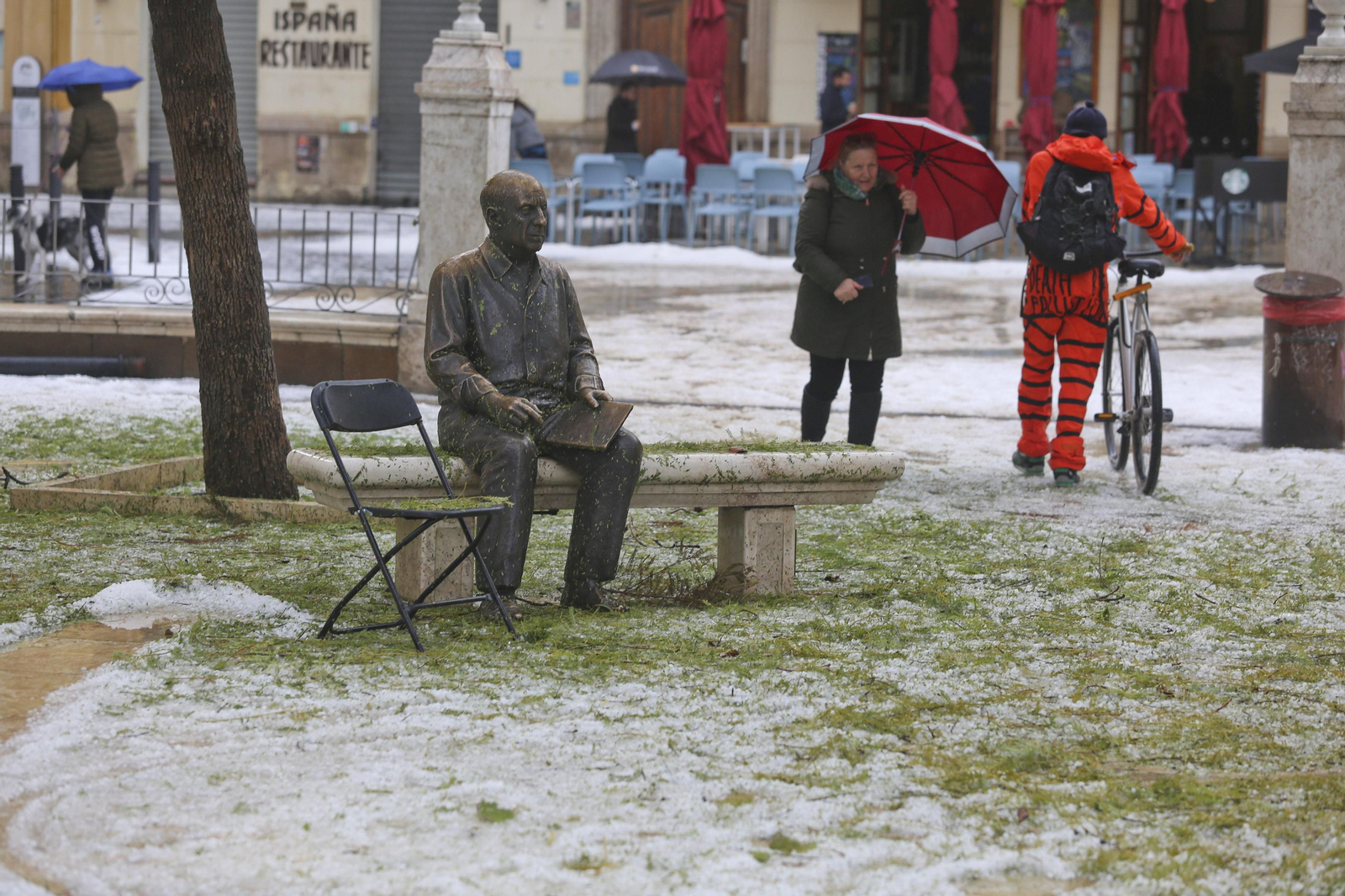 Fotos de la fuerte granizada registrada en Málaga