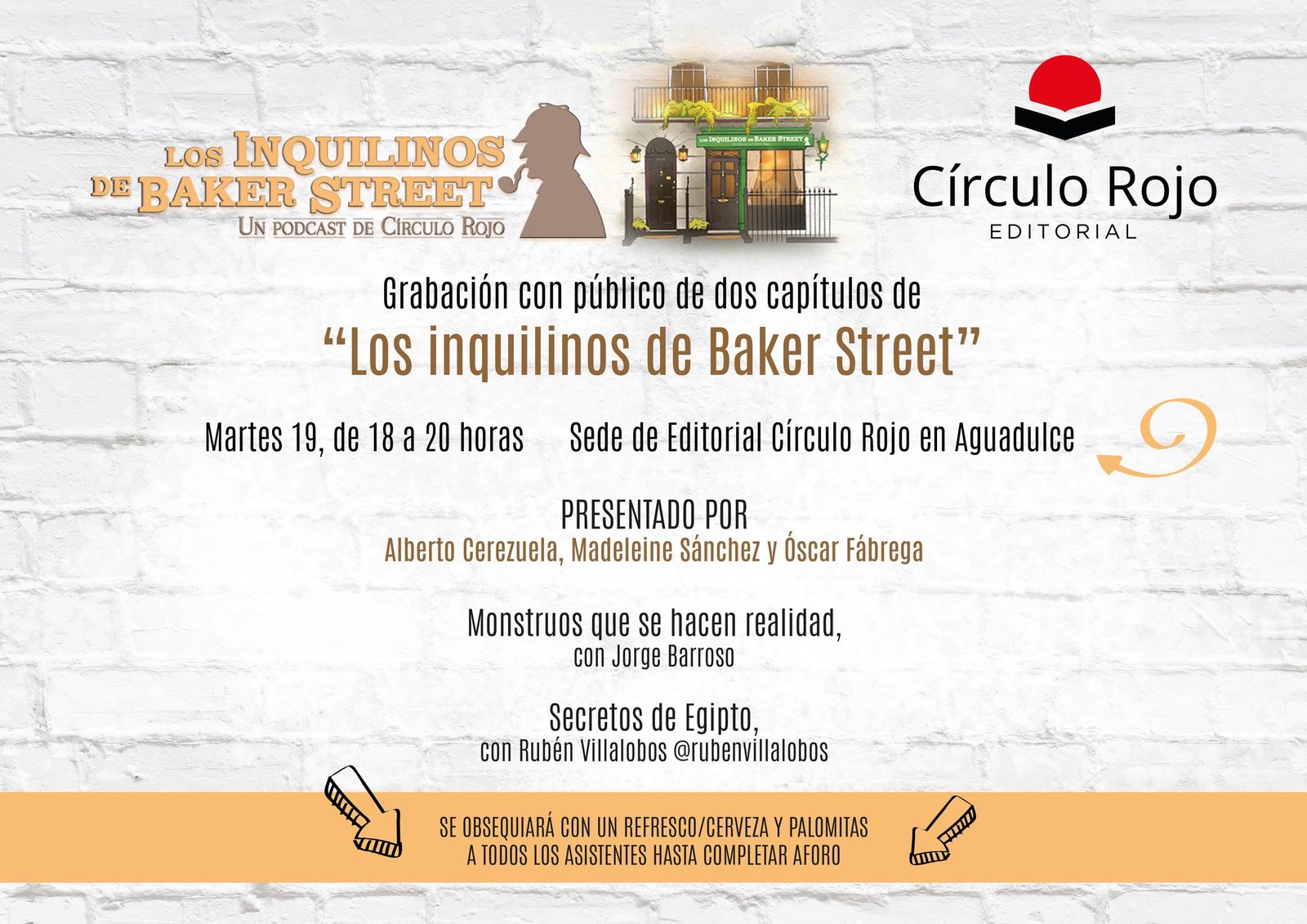 Cartel anunciador del podcast ‘Los inquilinos de Baker Street’.