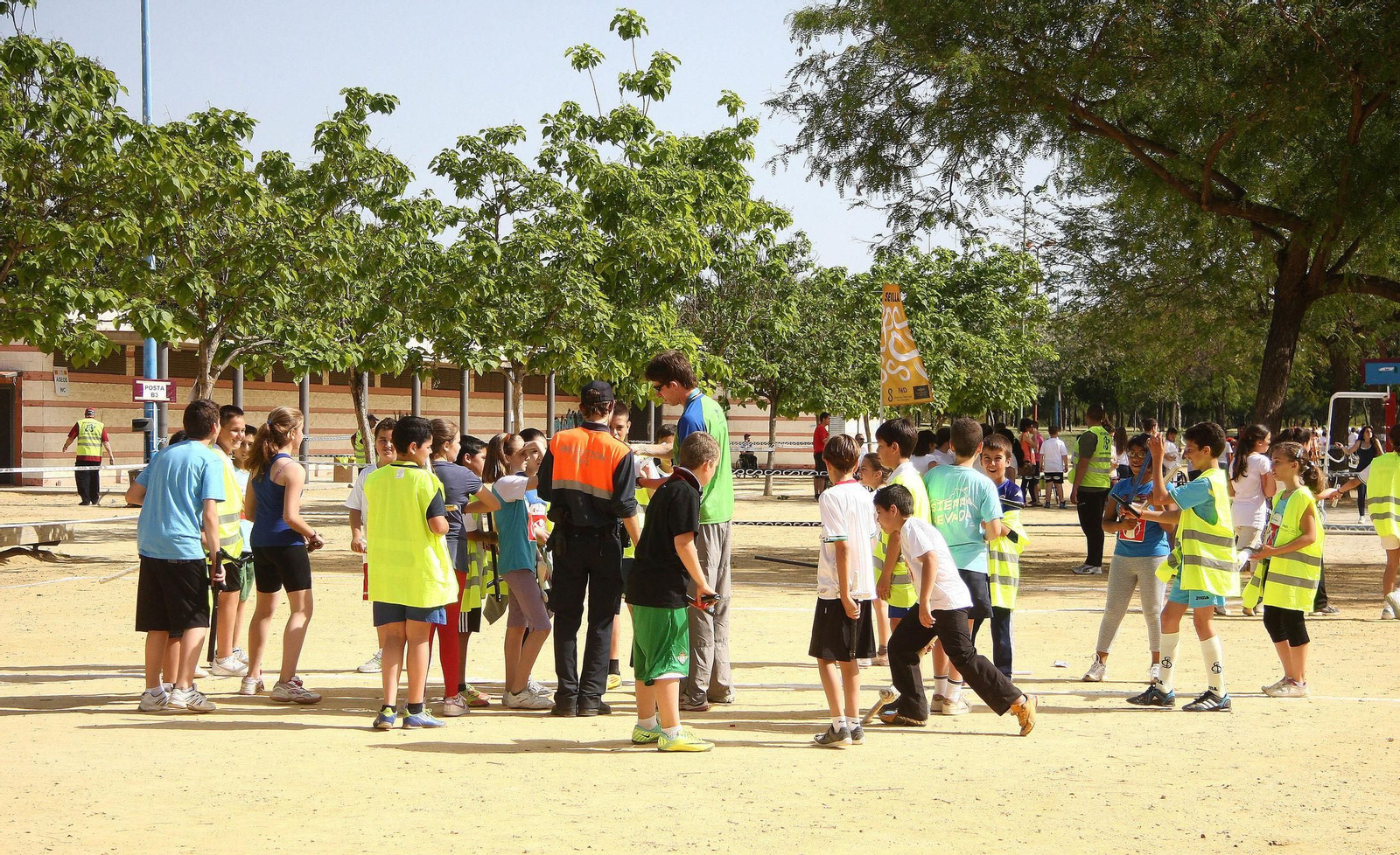 Imagen de archivo de unas jornadas de deporte escolar Imagen de archivo de unas jornadas de deporte escolar