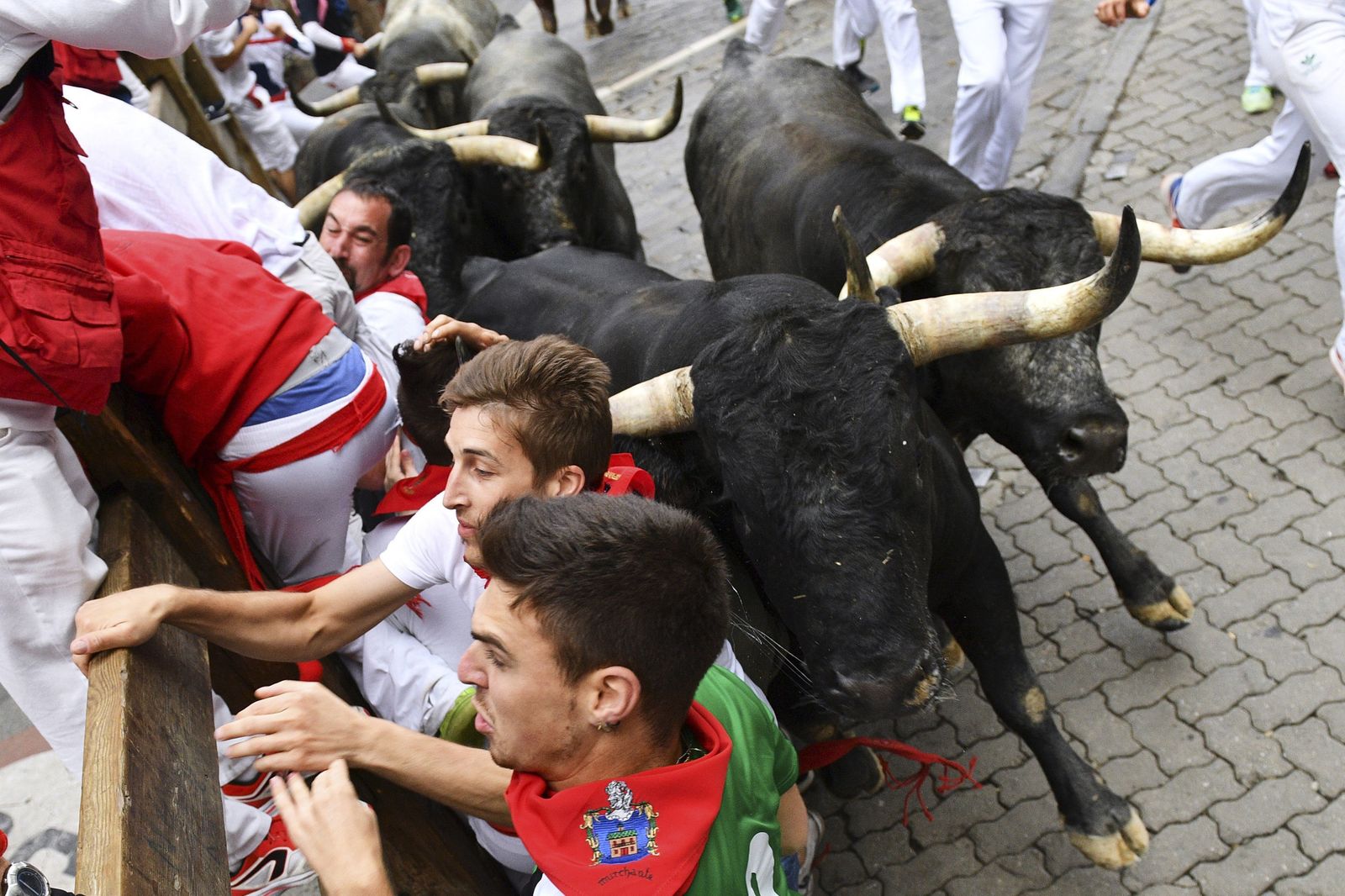 Las imágenes del último encierro de los sanfermines