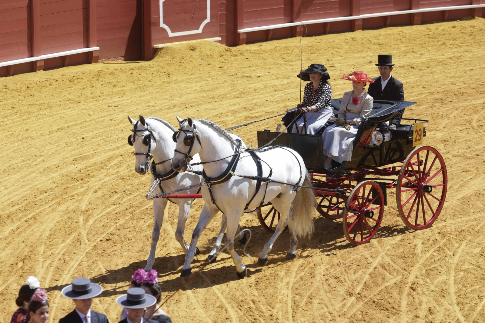Las imágenes de la exhibición  de enganches en la Maestranza