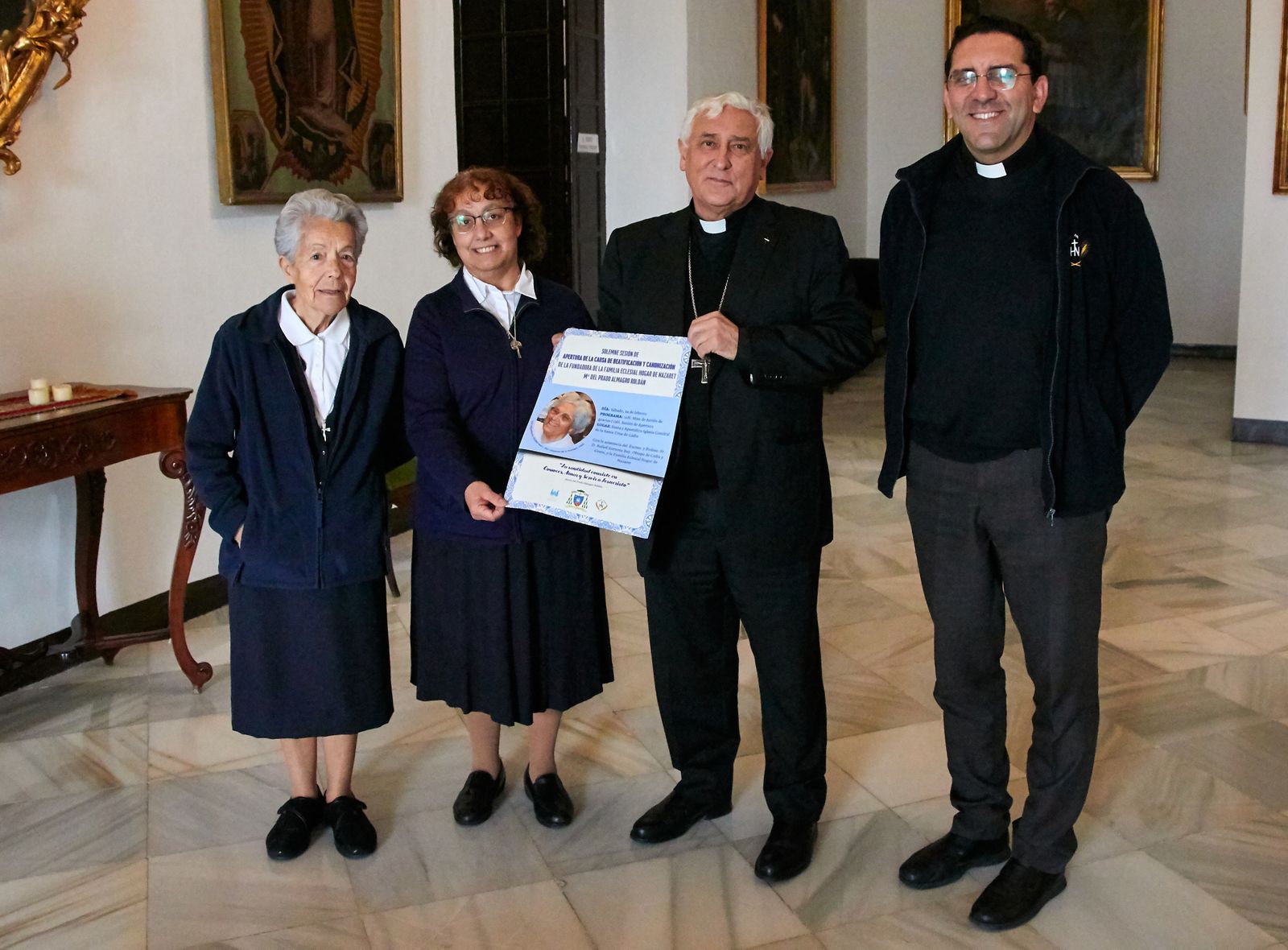Un momento de la reunión mantenida en el Obispado.
