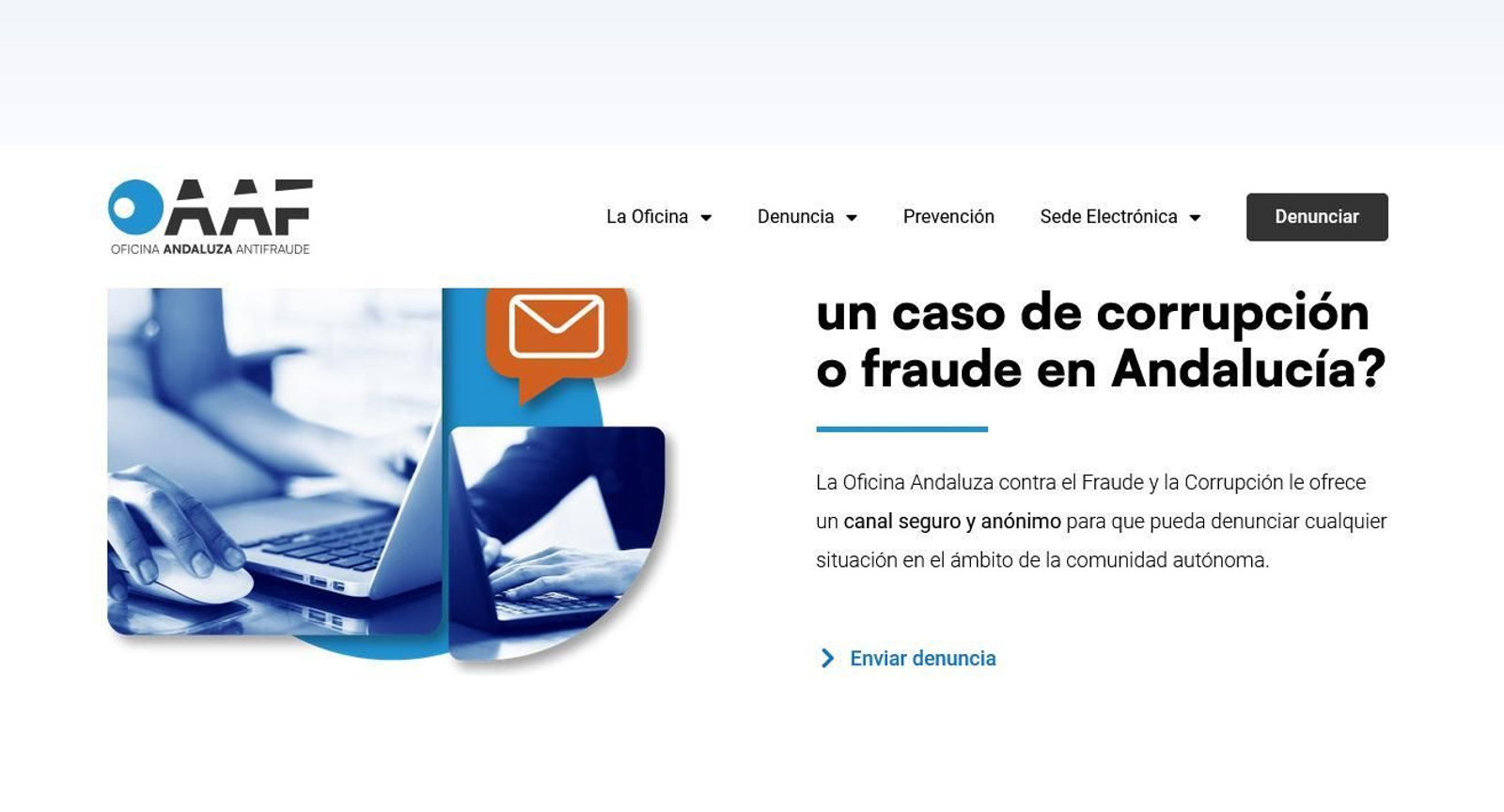 La Oficina Antifraude crea un acceso electrónico para presentar denuncias.