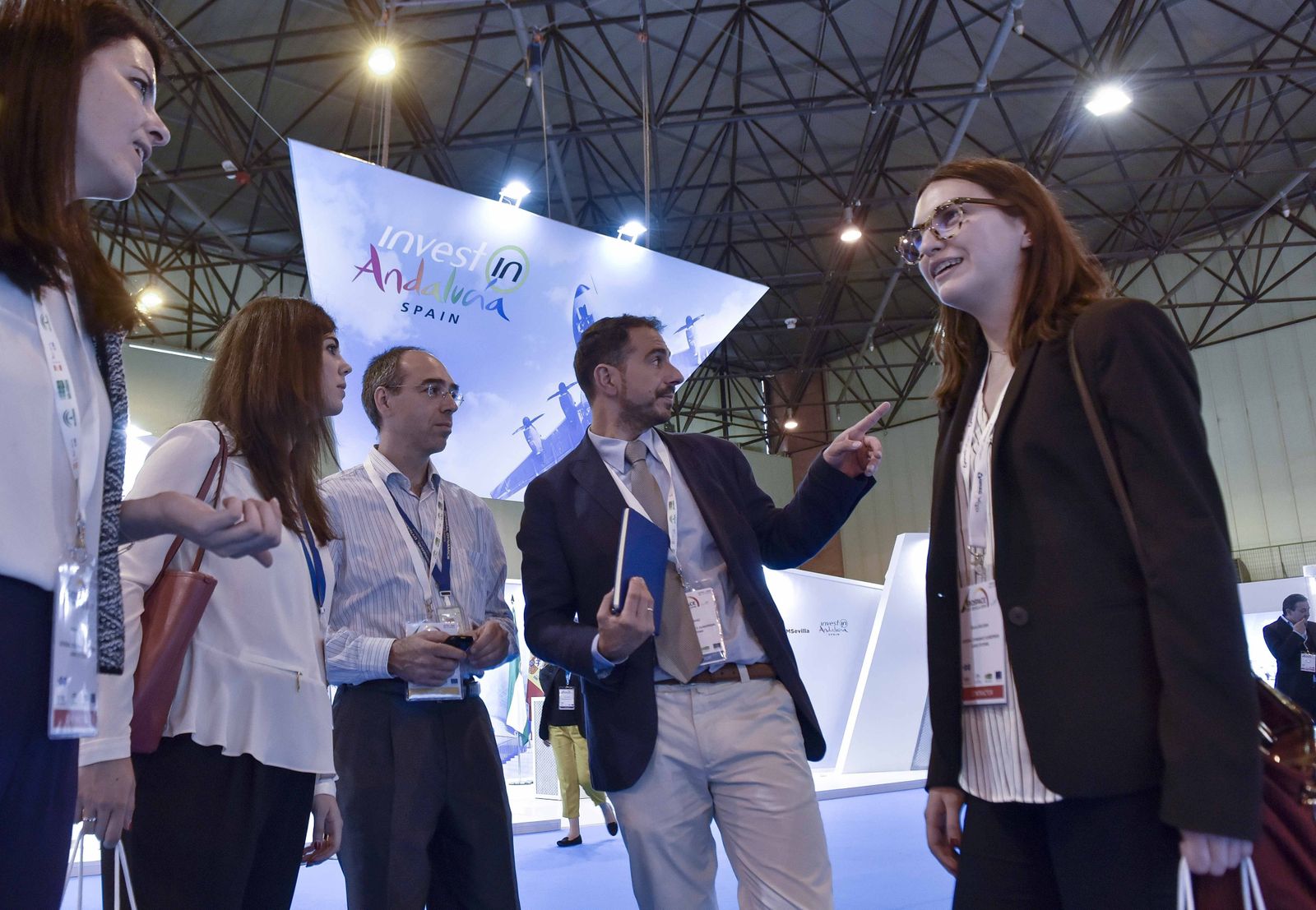 Una imagen de varios ejecutivos reunidos en ADM Sevilla, que se celebró en Fibes recientemente.