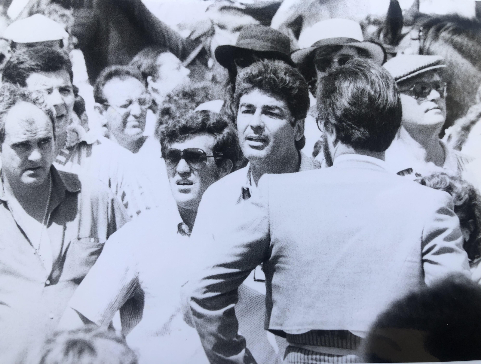 El actor Máximo Valverde, esta vez en la romería de 1988.