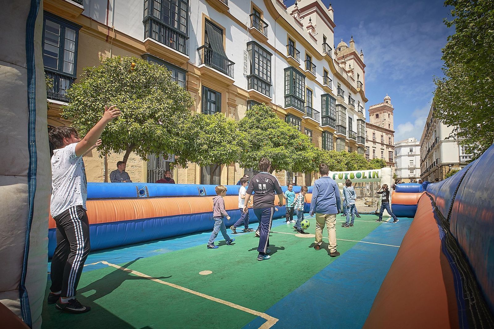 Una de las actividades que tuvo lugar este domingo en la plaza de España.