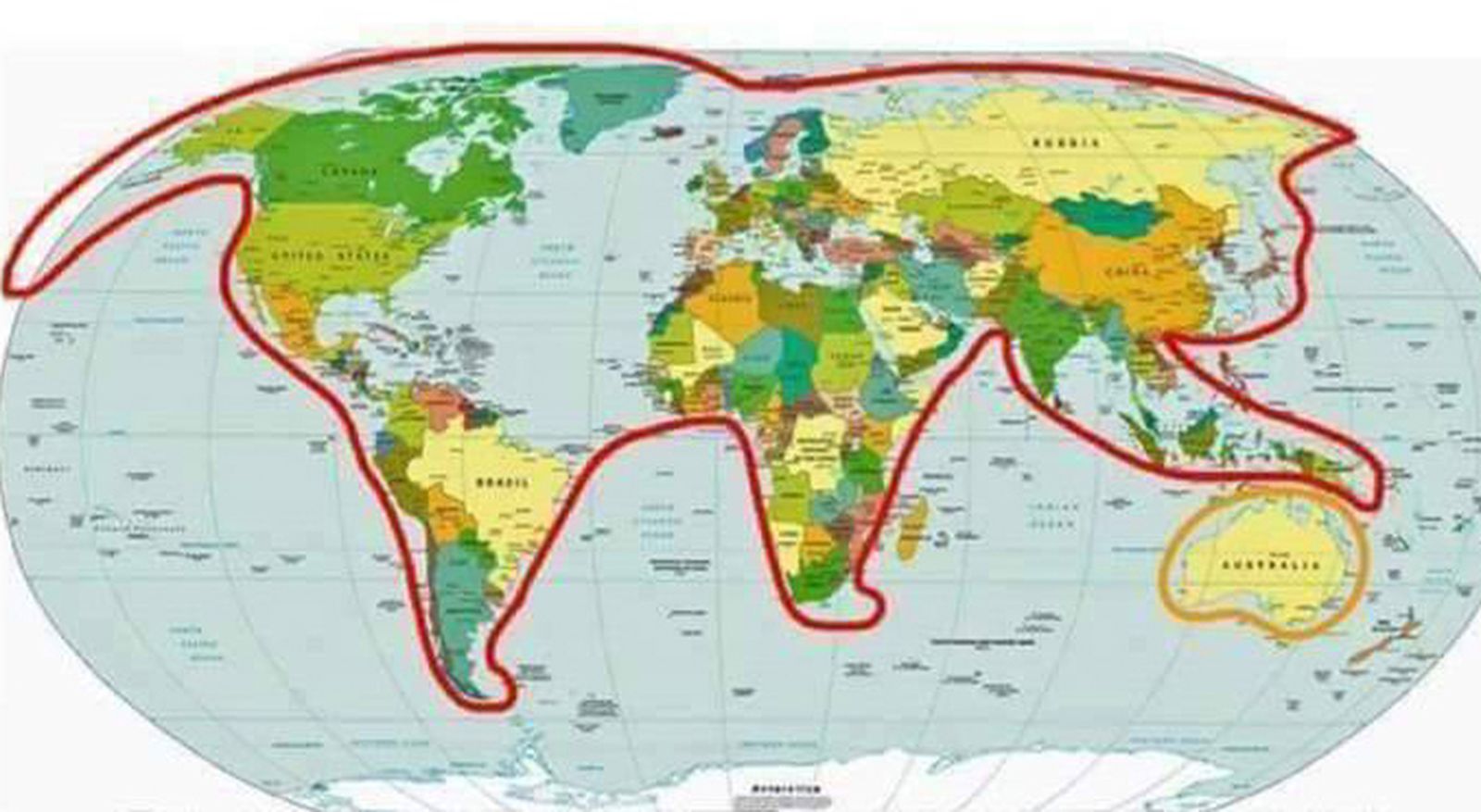 El mundo es un gato que juega con Australia