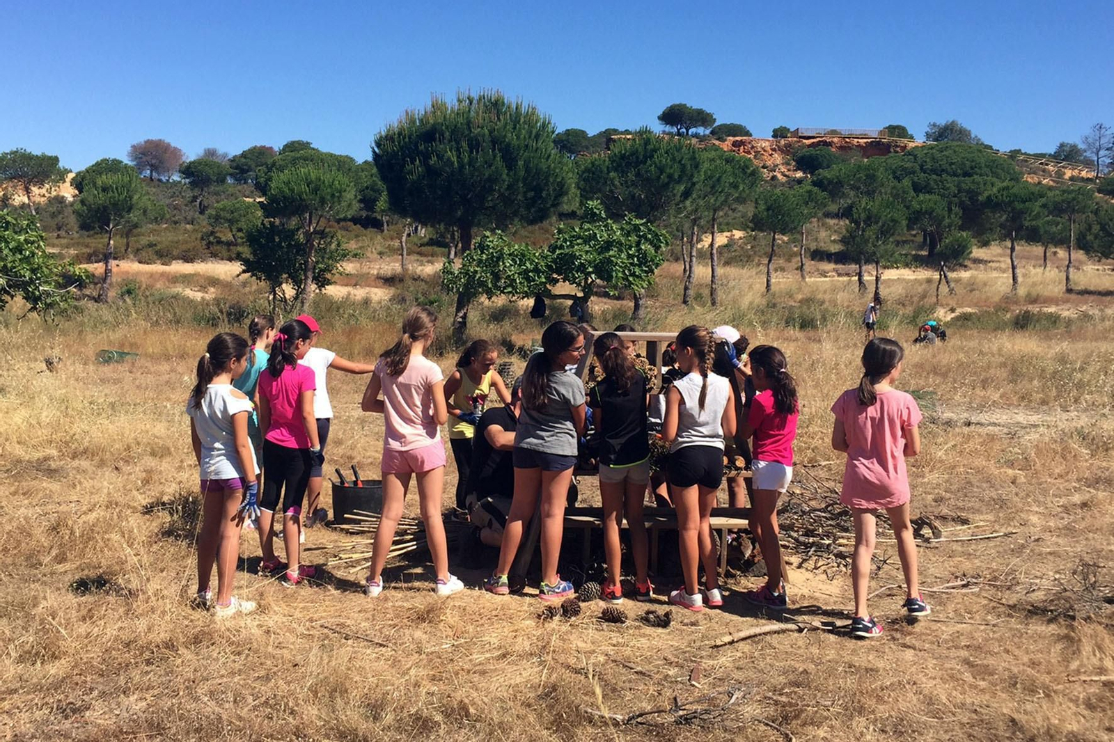 Los alumnos del Colegio Las Gaviotas disfrutan de una jornada al aire libre en el Parque El Camaleón de Islantilla.