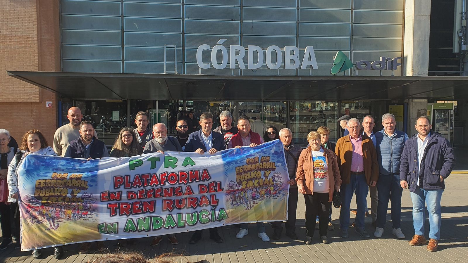 Reunión en Córdoba de la Plataforma en Defensa del Tren Rural en Andalucía.