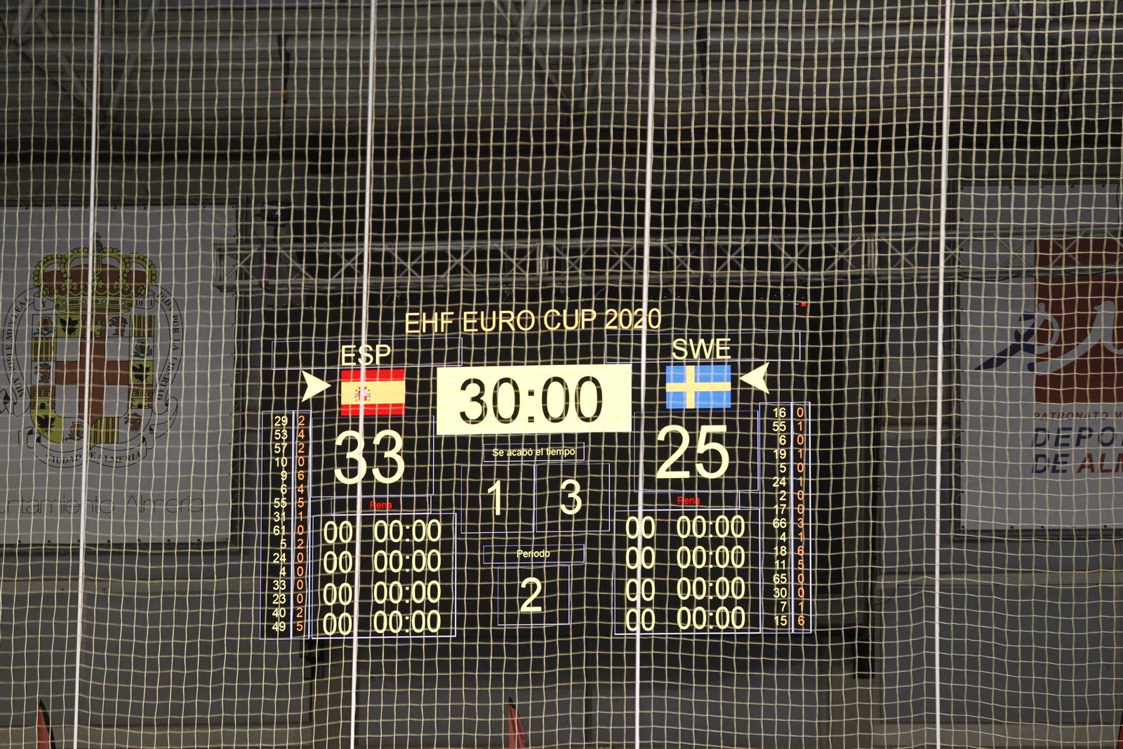 Fotogalería España-Suecia. Balonmano. Palacio Juegos Mediterráneos. Almería