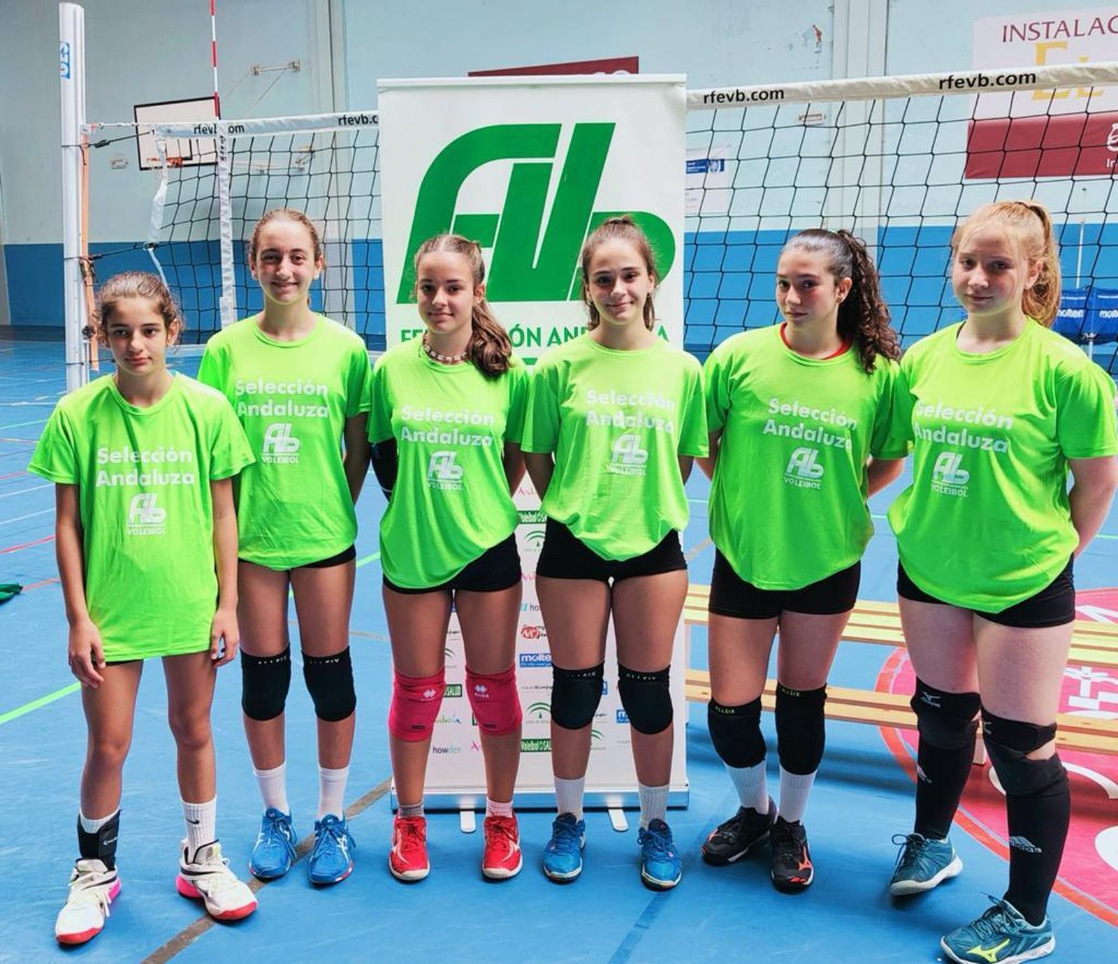 Representantes onubenses en la concentración de selecciones andaluzas.