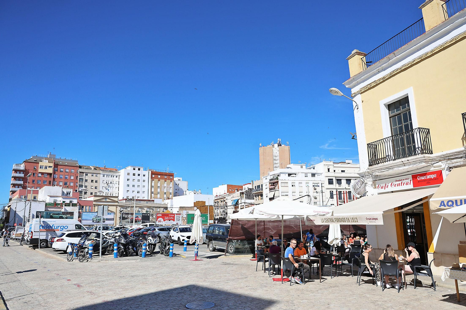 Imágenes de la zona donde irá ubicada la nueva Plaza Mayor de Huelva