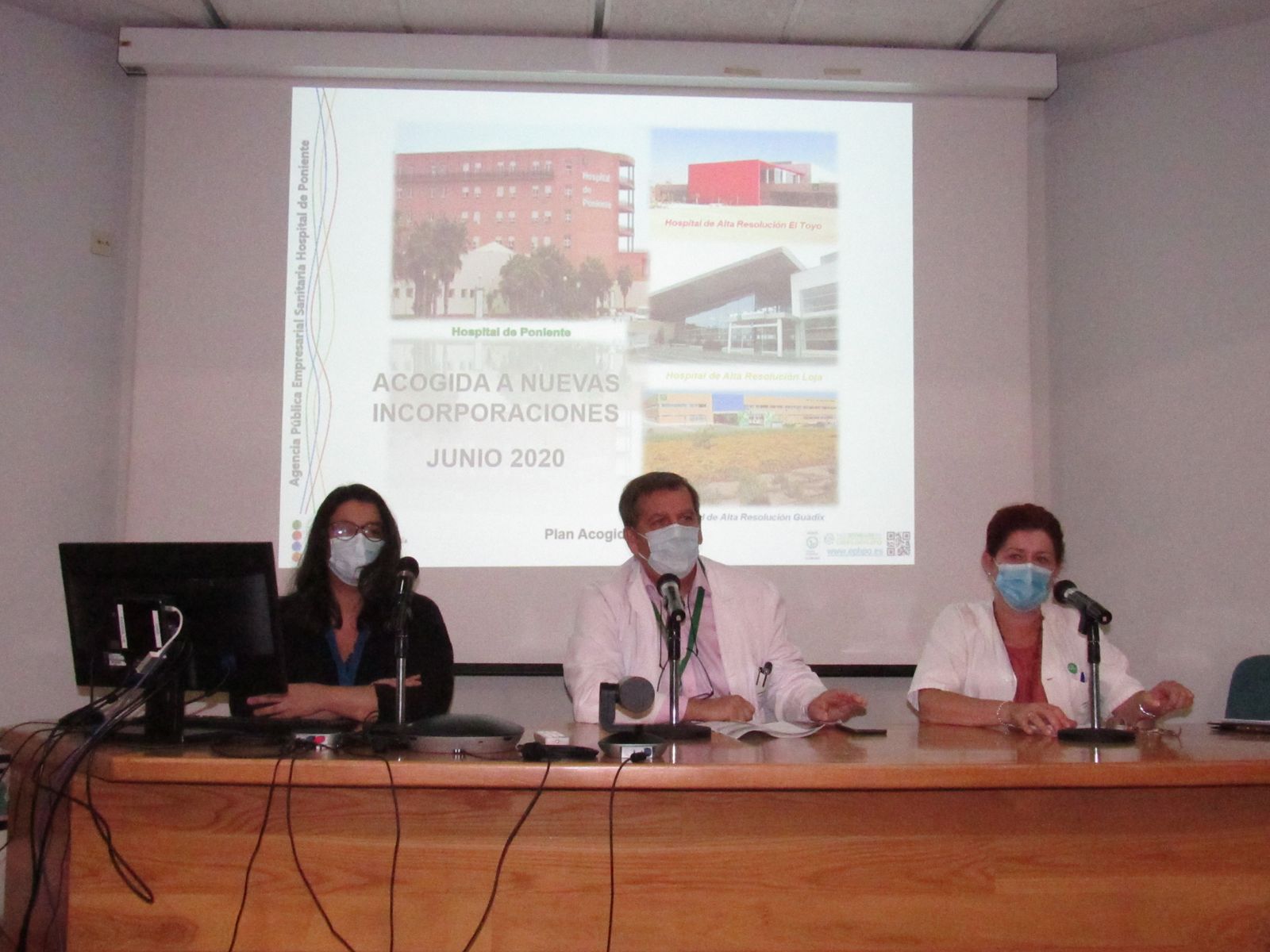 Imagen del acto de recepción en el Hospital de Poniente.
