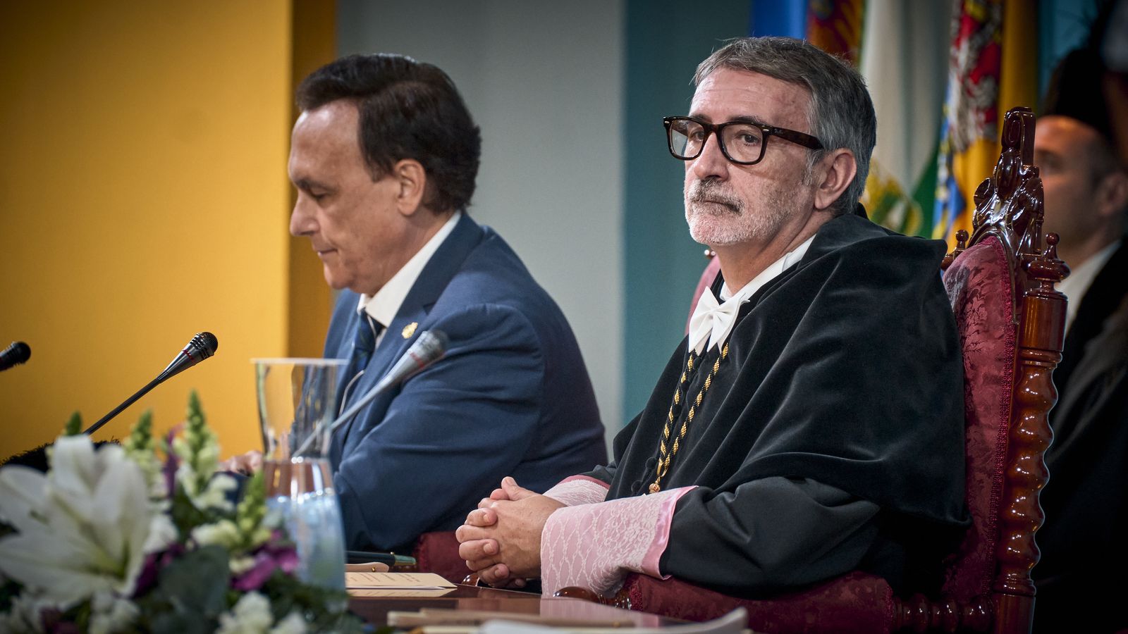 Ceremonia de apertura del curso de la UCA en el aula magna de la Facultad de Filosofía y Letras.