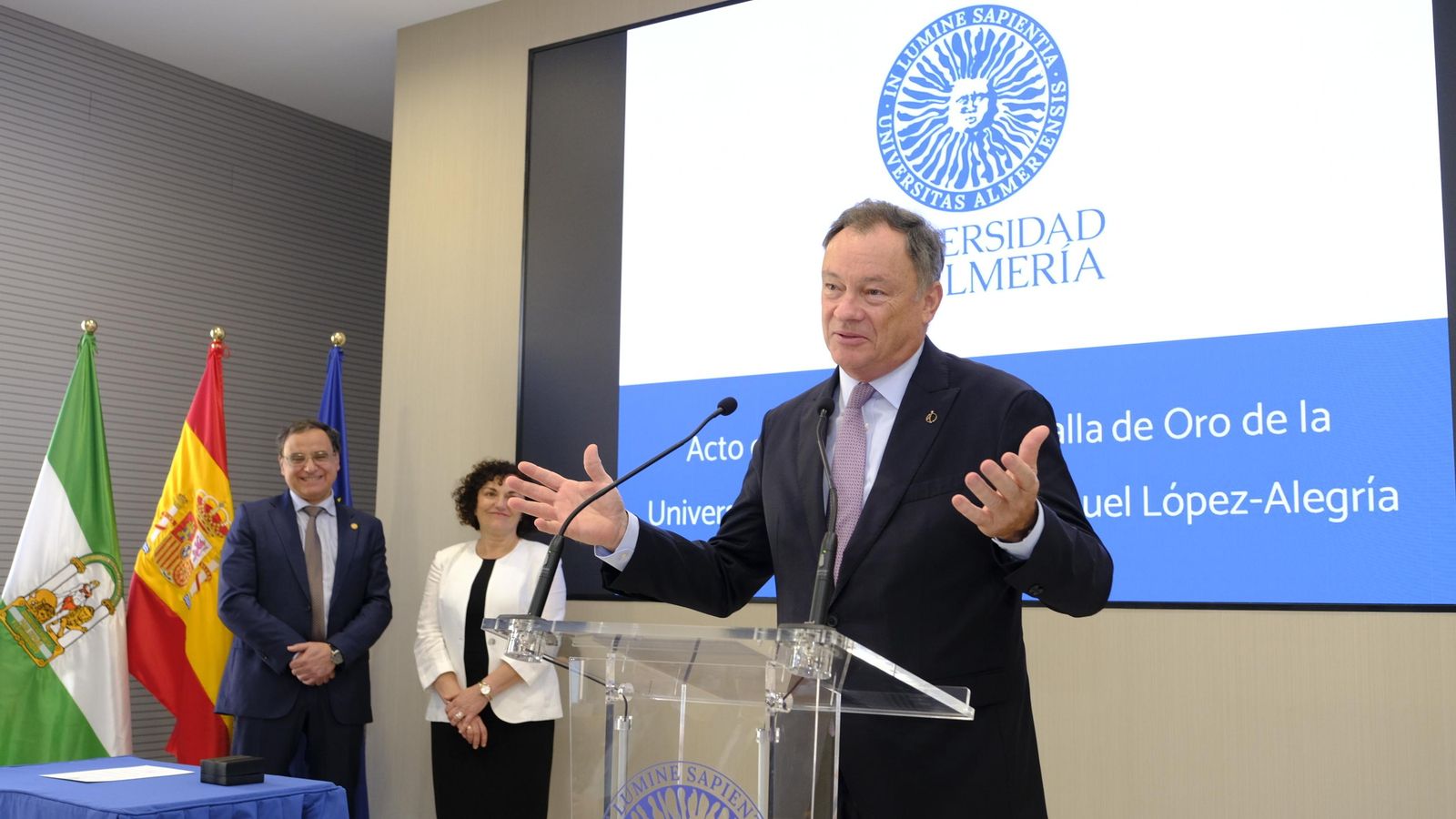López-Alegría durante su intervención.