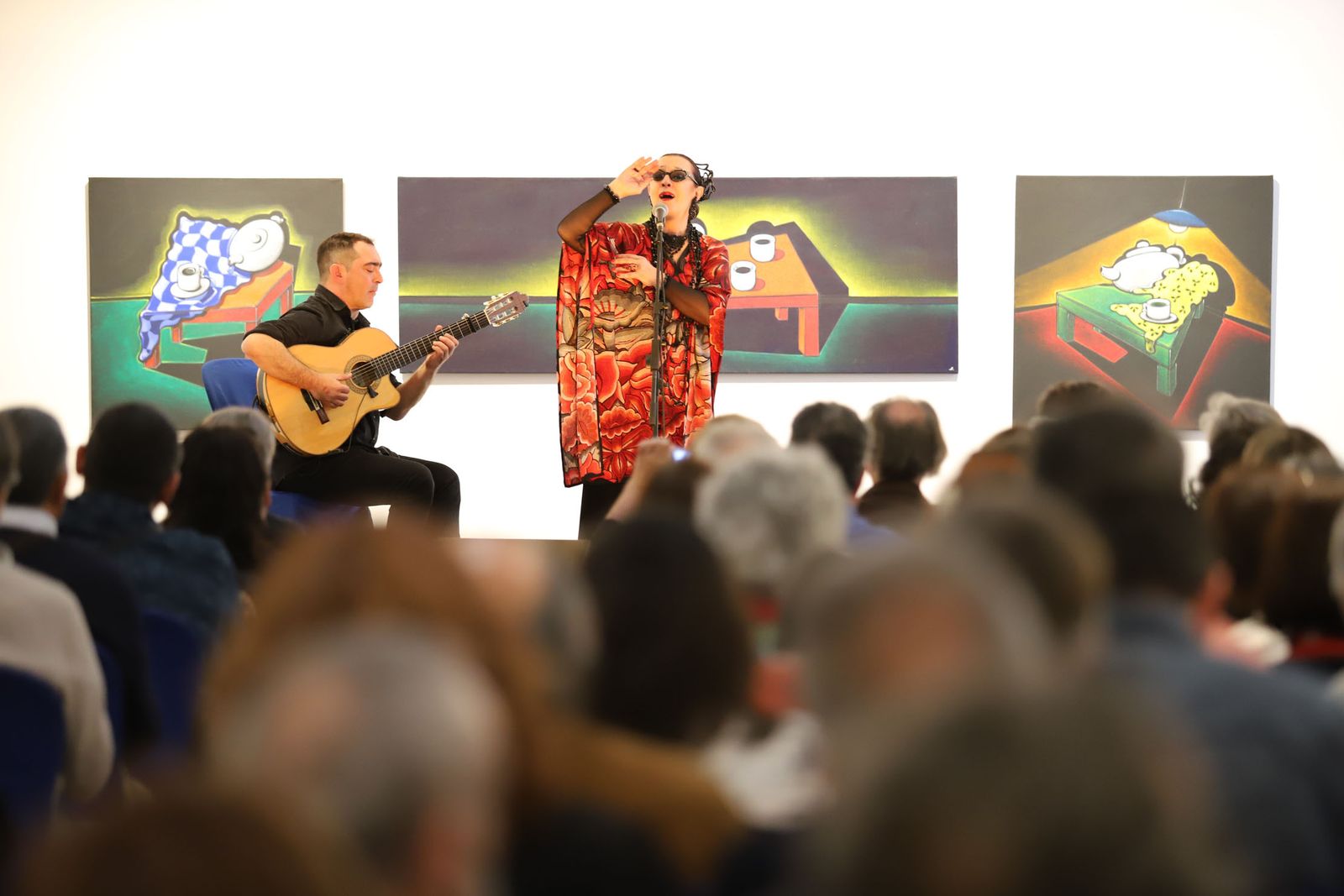 Martirio, junto a Raúl Rodríguez, en un concierto en Huelva el pasado año.
