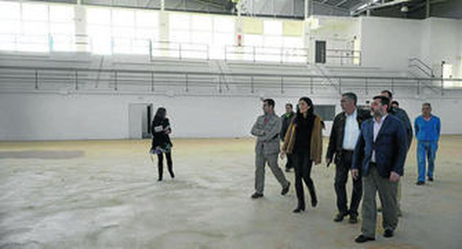 Un instante de la visita realizada a las instalaciones municipales.