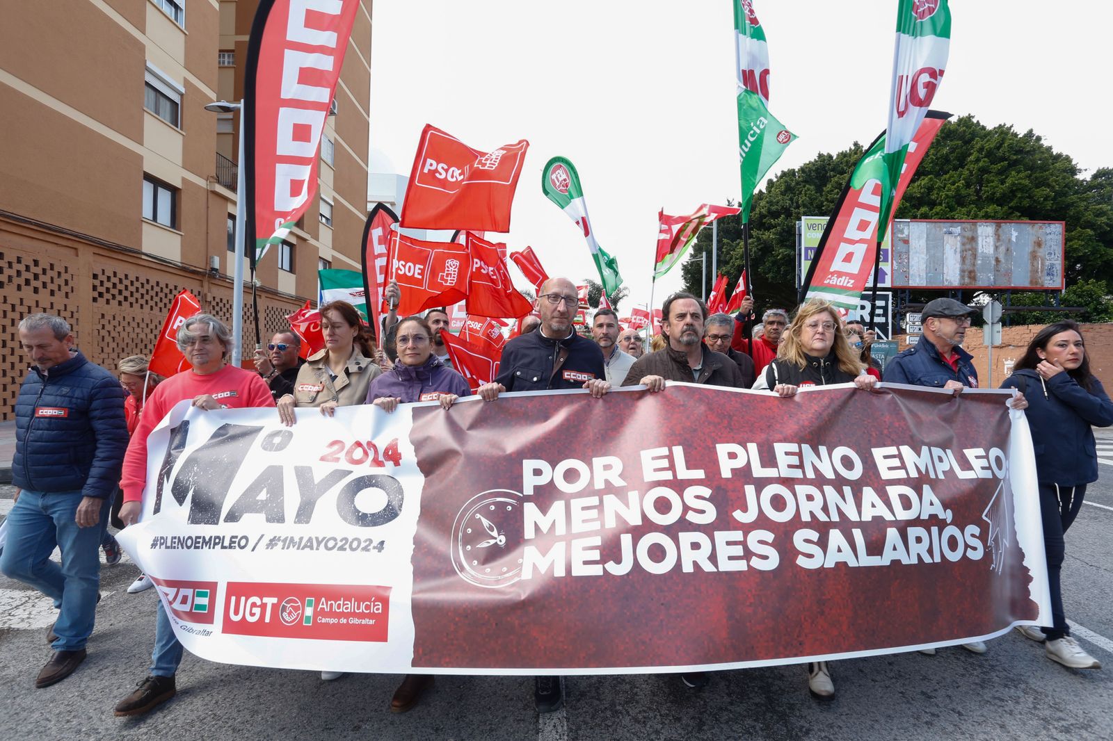 Fotos de la manifestación del Primero de Mayo en Algeciras