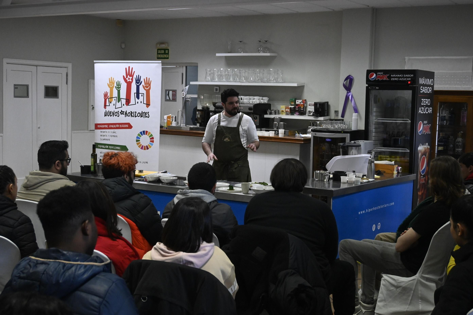Jornada de cocineros en la Escuela de hostelería Virgen de Belén, en imágenes