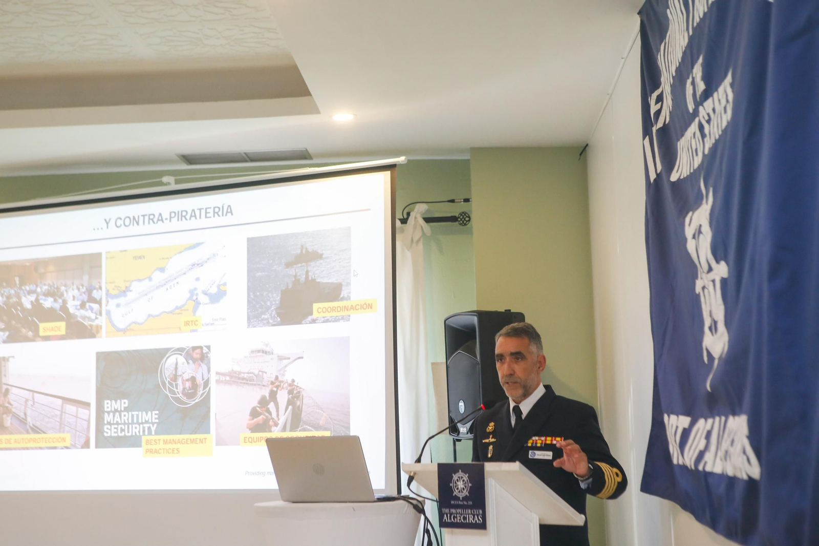 Las fotos del almuerzo del Propeller Club de Algeciras con Fernando García Rodríguez, jefe de Estado Mayor de la Operación Atalanta