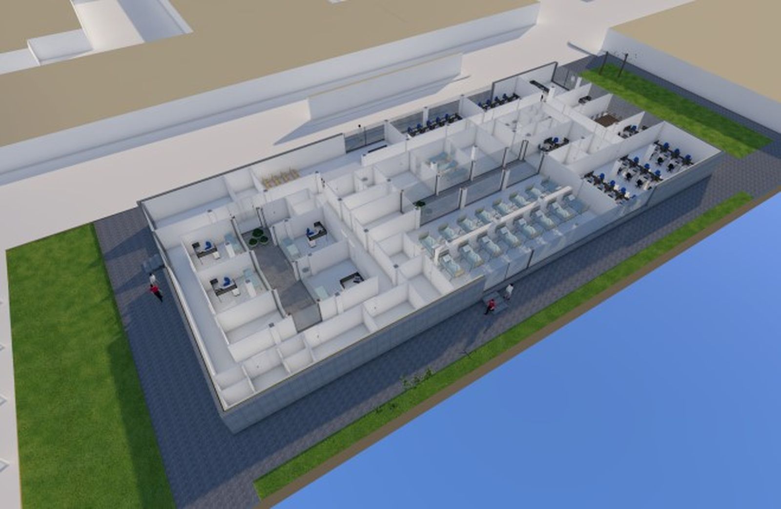 Imagen virtual de la Unidad de Investigación Clínica del hospital Juan Ramón Jiménez.