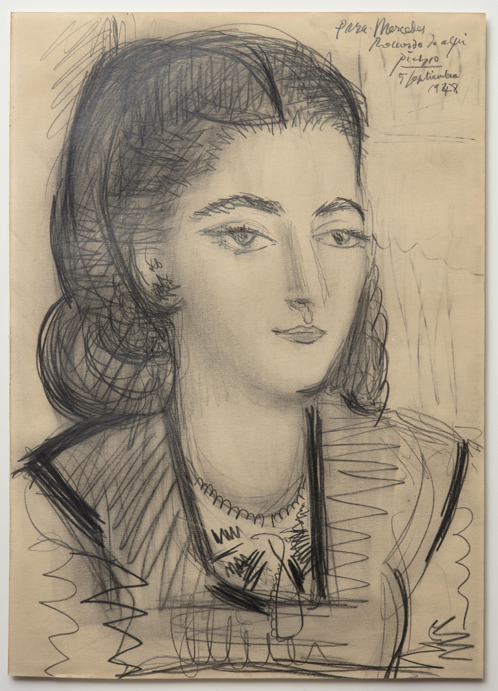 El retrato que Picasso le hizo a Mercedes Sánchez Cruz-López, la hija mayor de Sánchez Arcas.