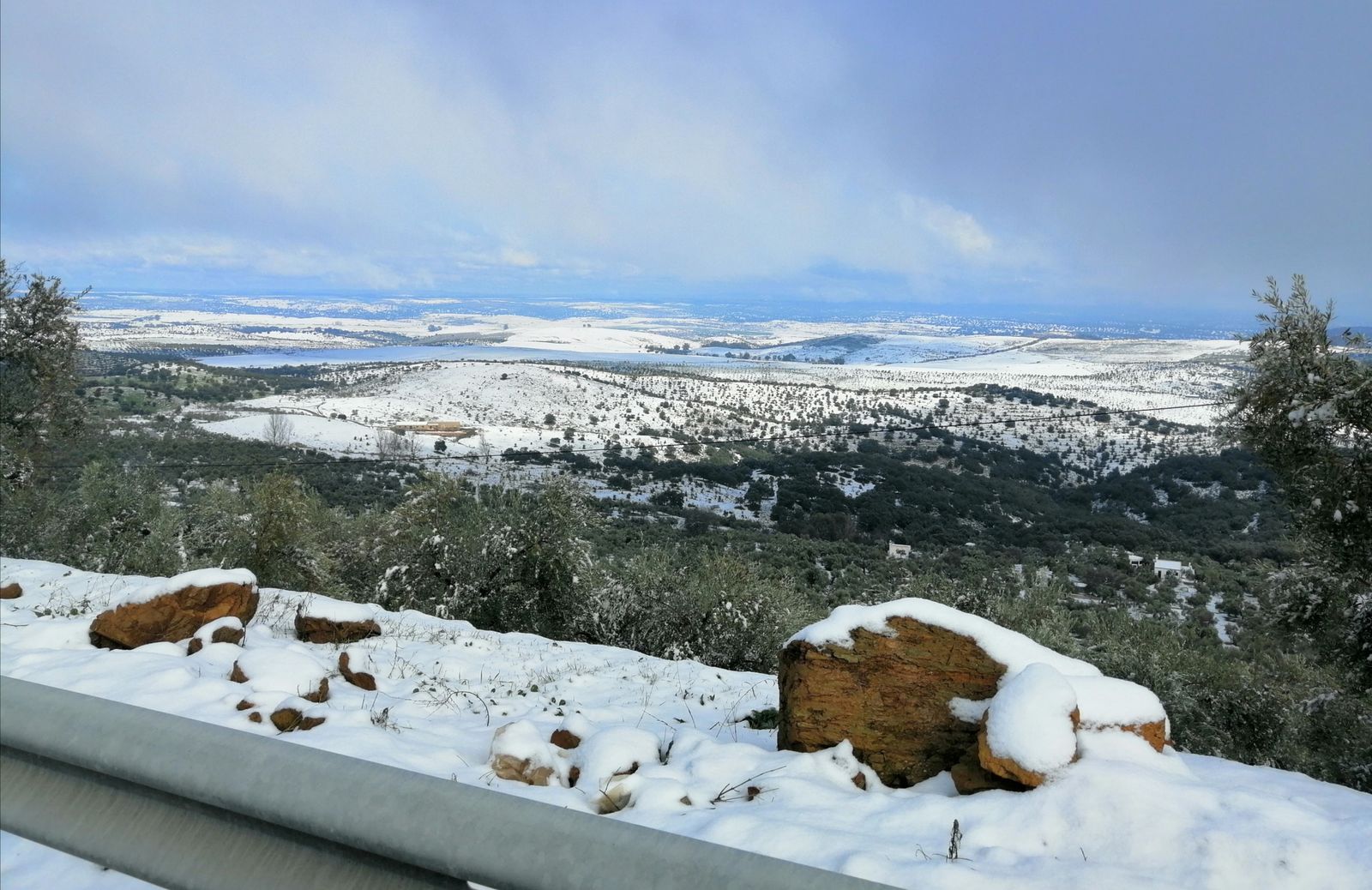 Nieva en la Sierra Norte de Sevilla