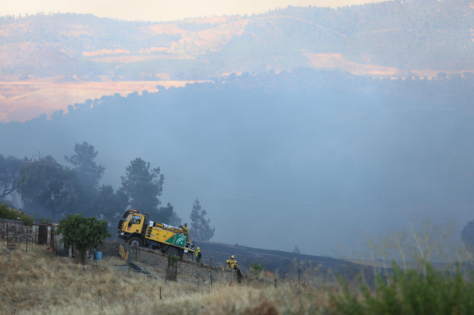 El incendio de Riotinto en imágenes