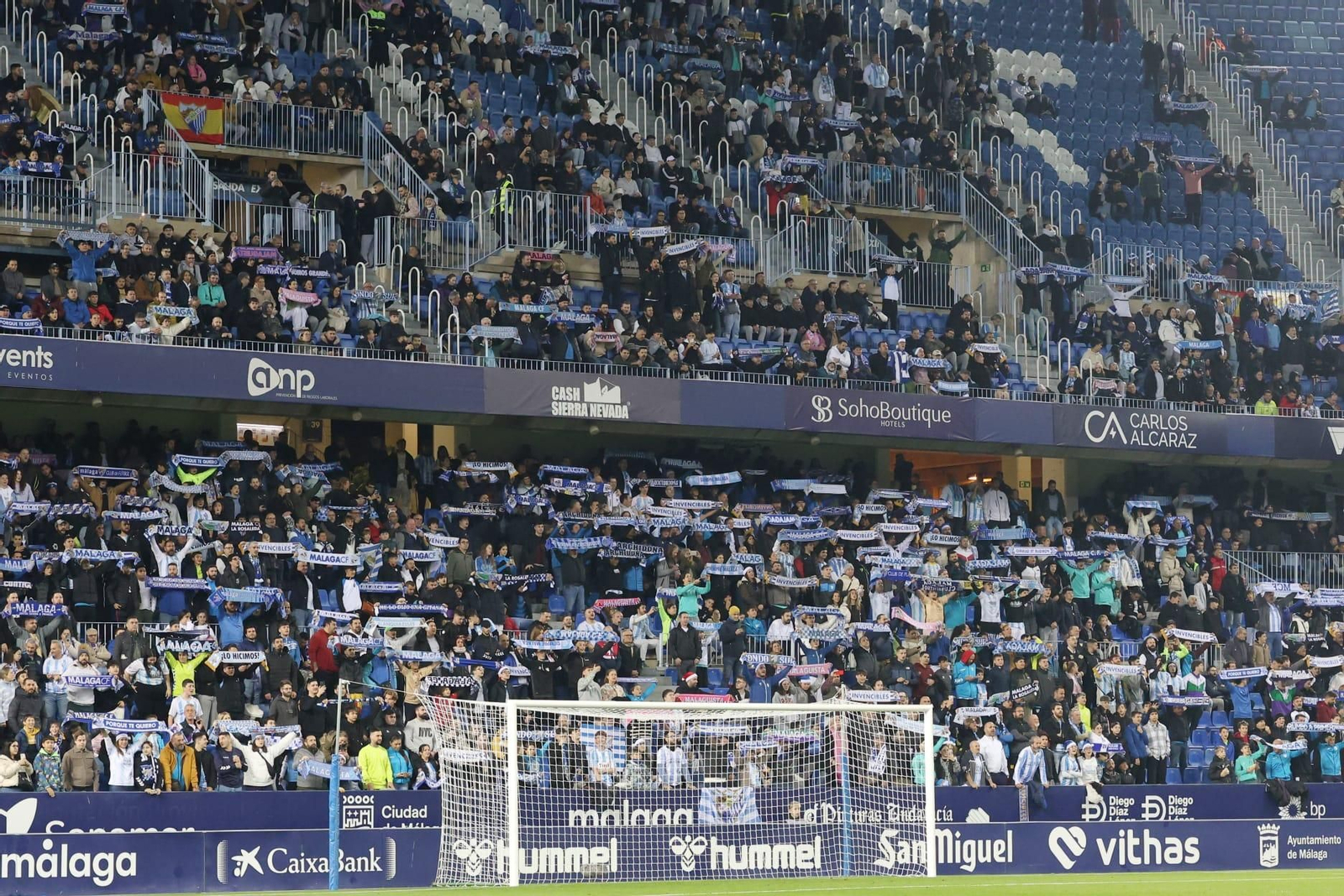 La afición, en el Málaga CF-Eldense