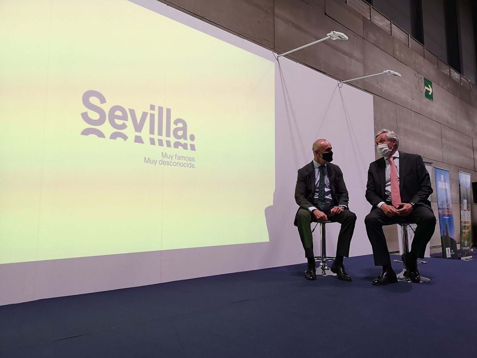 El edil Antonio Muñoz y el presidente de CEAV, Carlos Garrido, durante la presentación del acuerdo en Fitur.