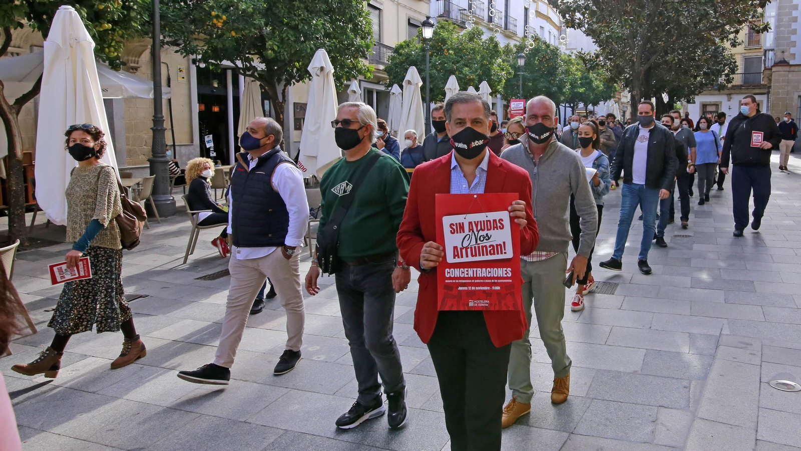 Imágenes de la concentración de hosteleros