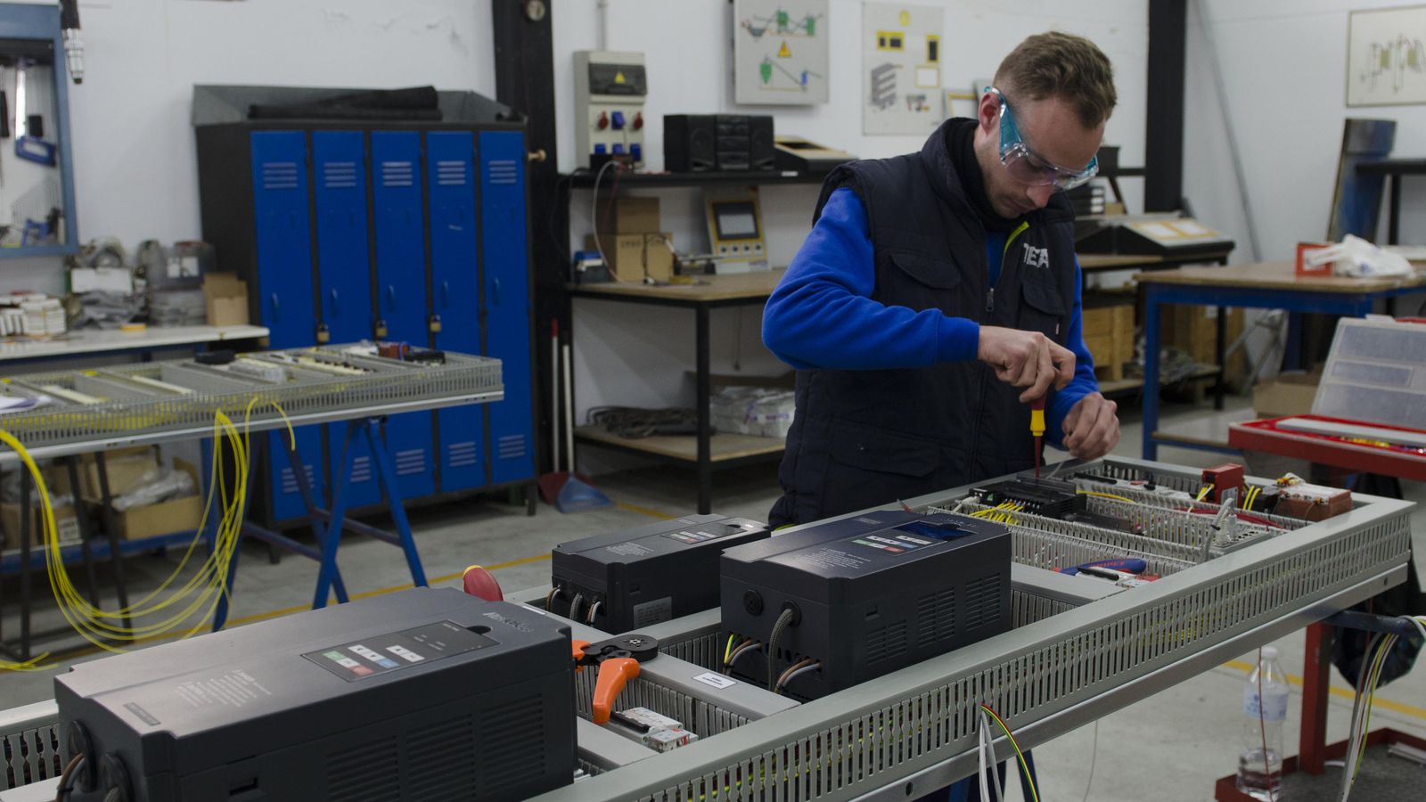 Trabajador en plena actividad.