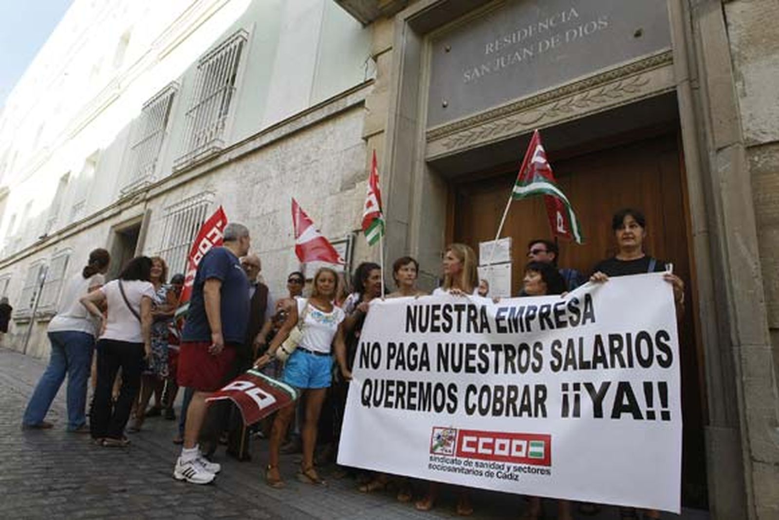 Nuevas protestas de los trabajadores de Gerón por el impago de sus nóminas