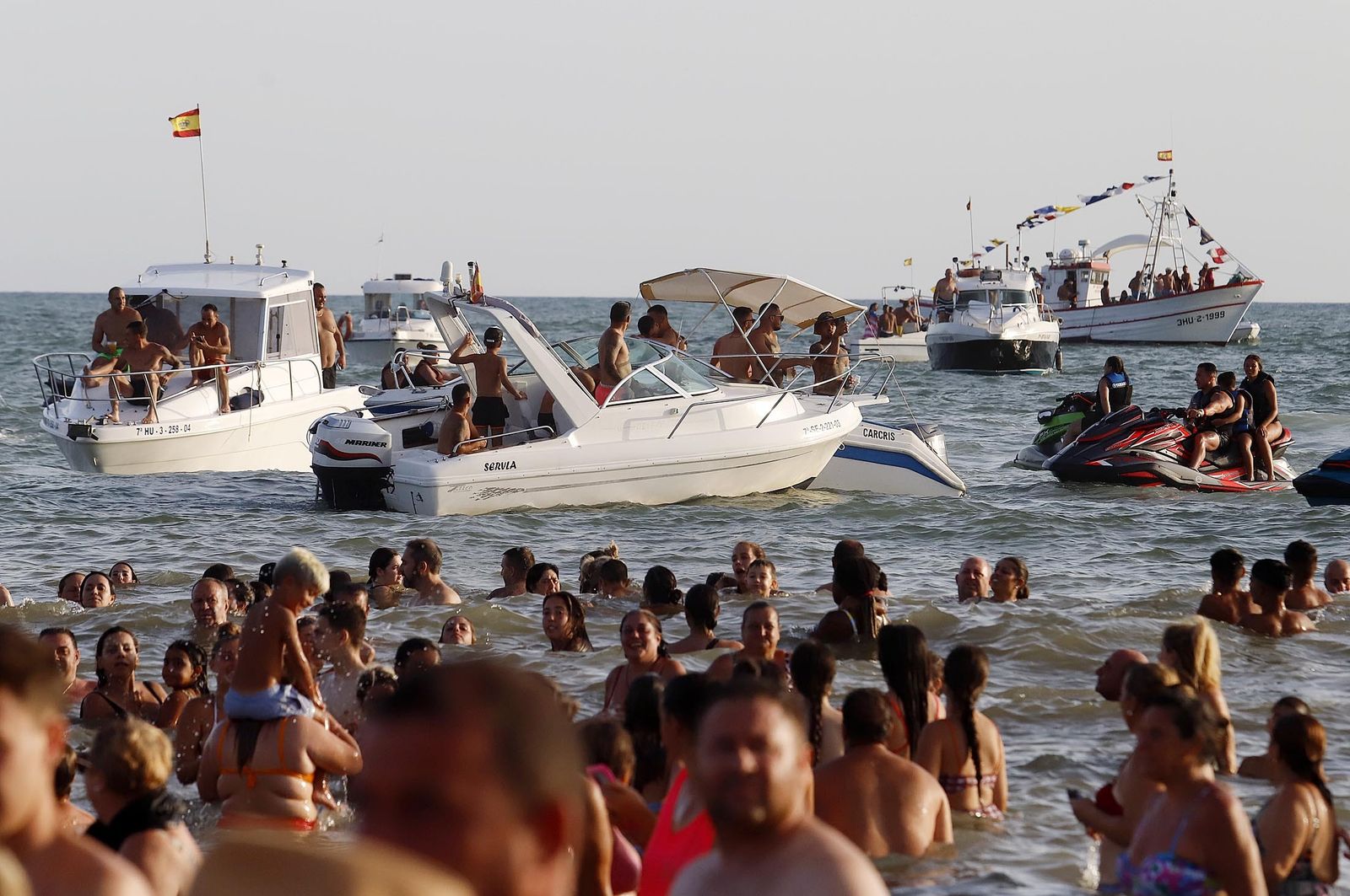Imágenes de la procesión de la Virgen del Carmen en Punta Umbría