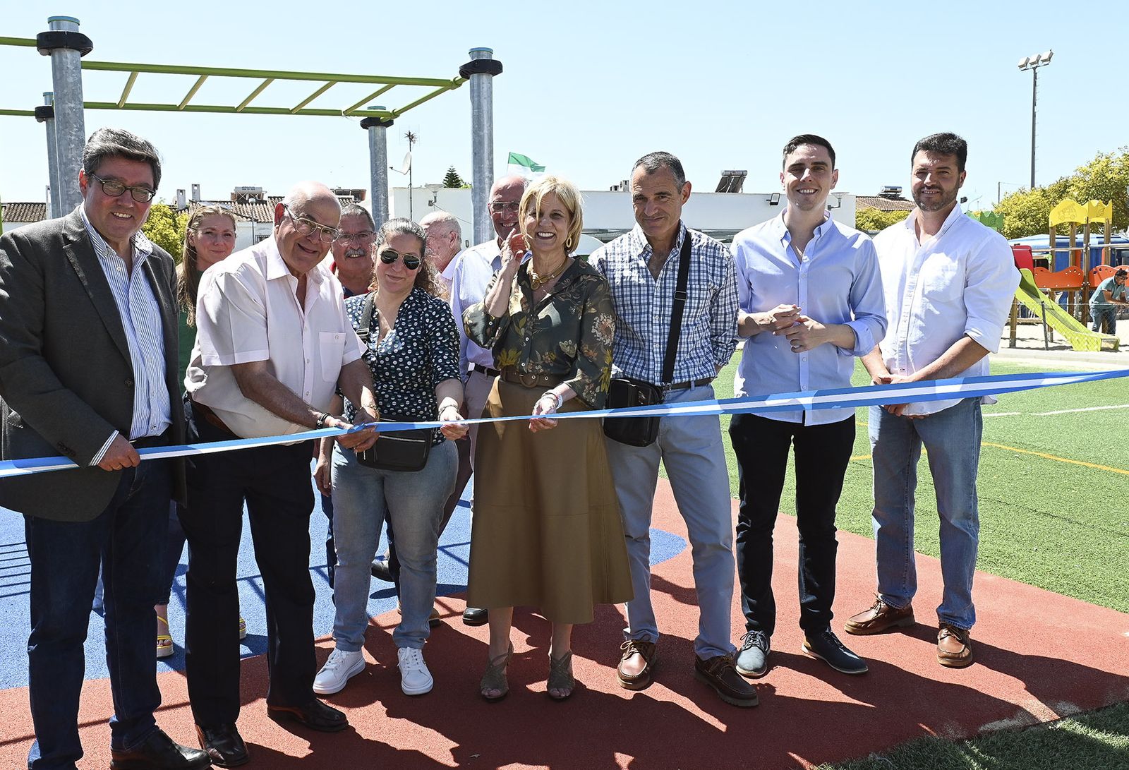 María José García-Pelayo, en la inauguración de las renovadas instalaciones en la barriada La Pita-El Pinar.