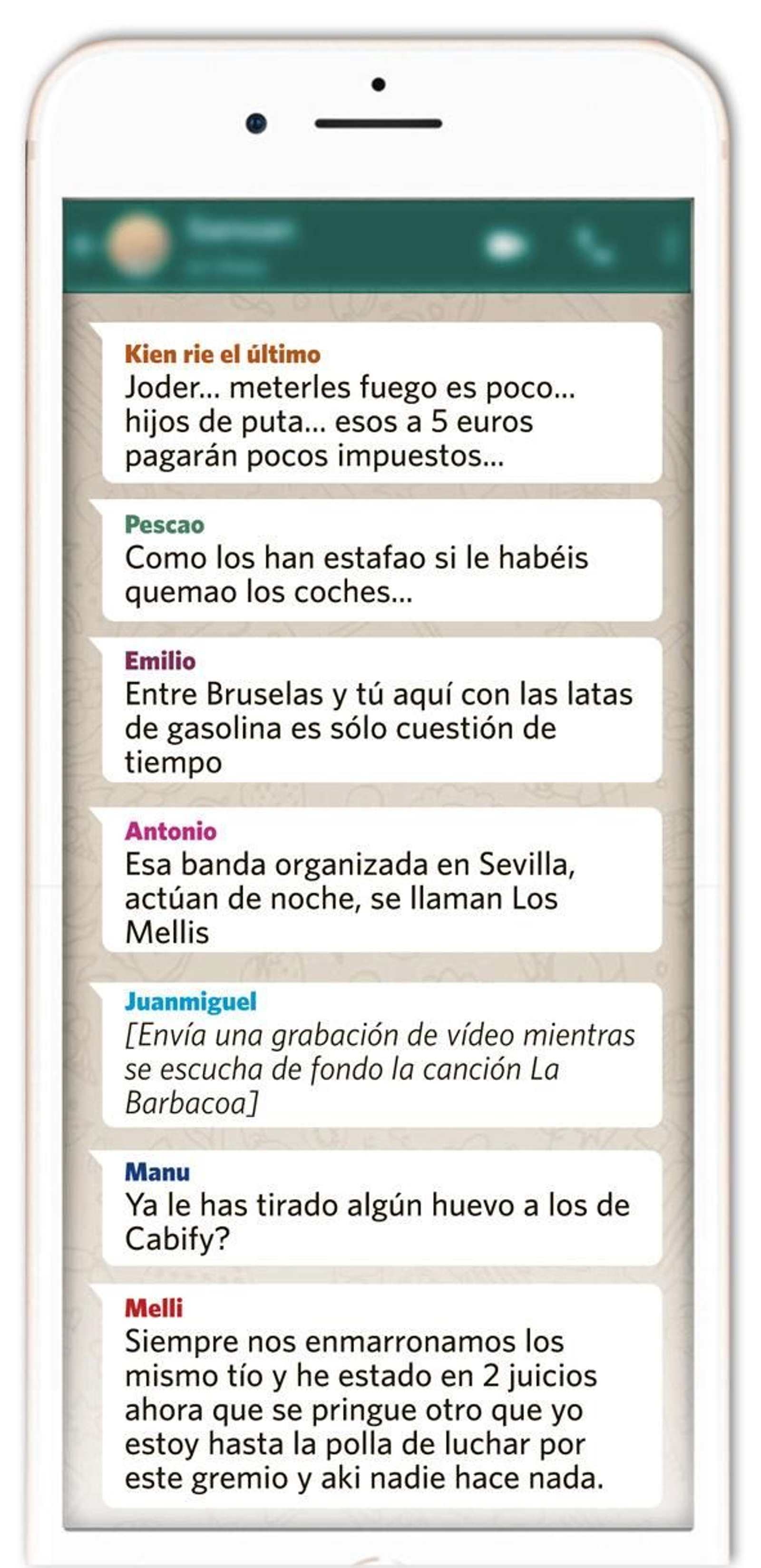 Los mensajes intervenidos en el teléfono del Melli